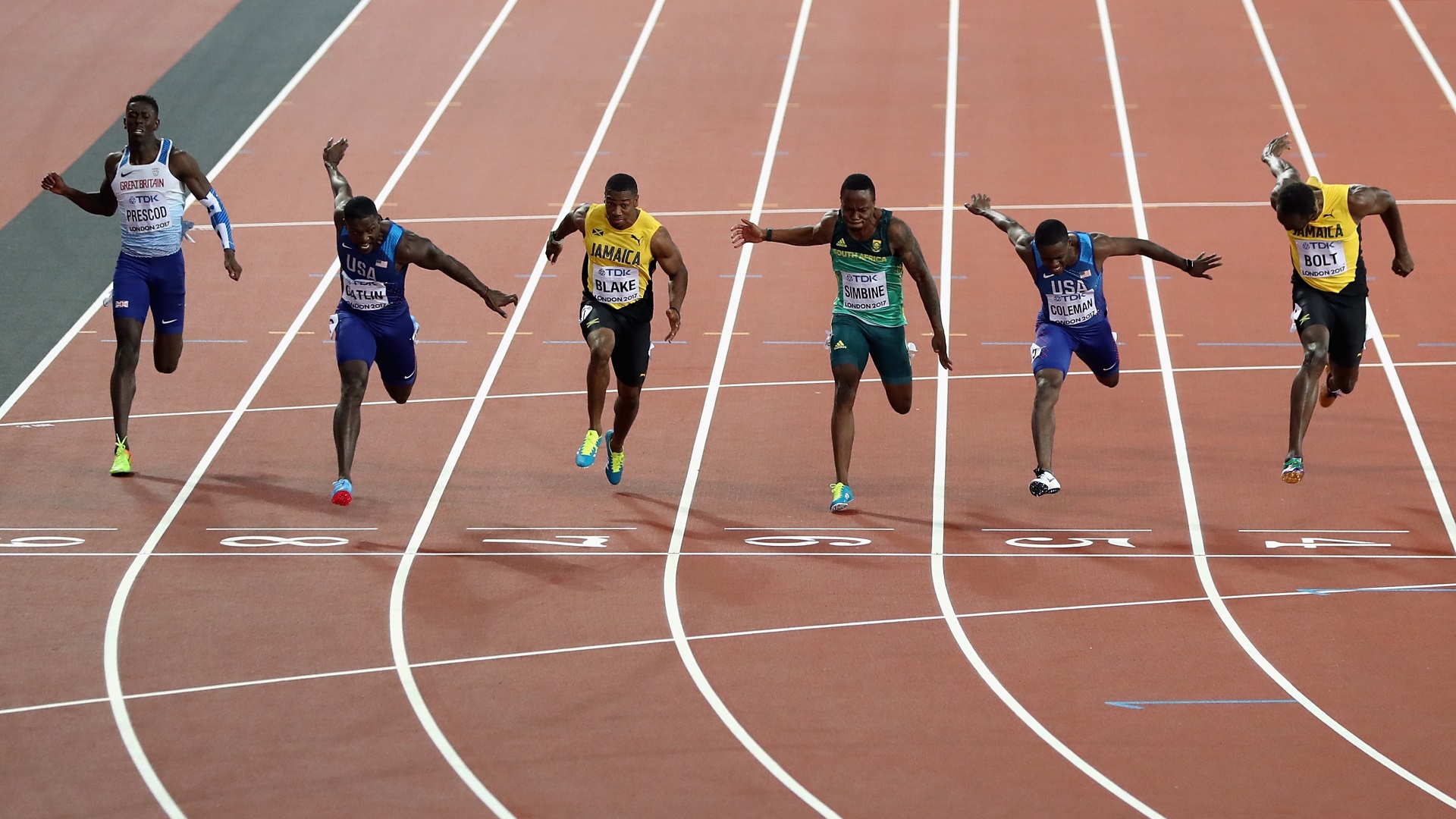 La apretada definición: Bolt quedó tercero detrás de Gatlin y Coleman