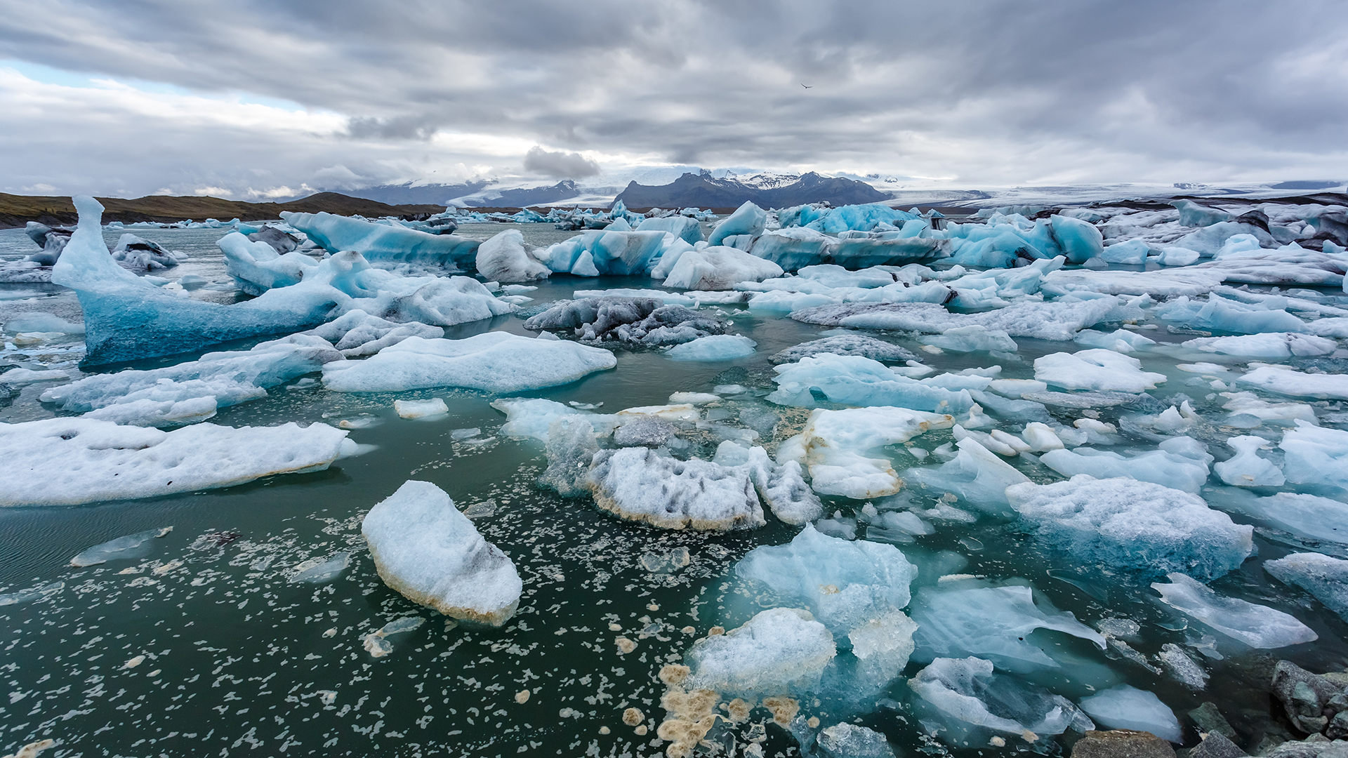 Aunque las bestias y los caminantes blancos al norte del Muro pueden hacer estremecer, este escenario de la laguna del glaciar islandés de Jokulsarlon, por donde caminaron, no debería