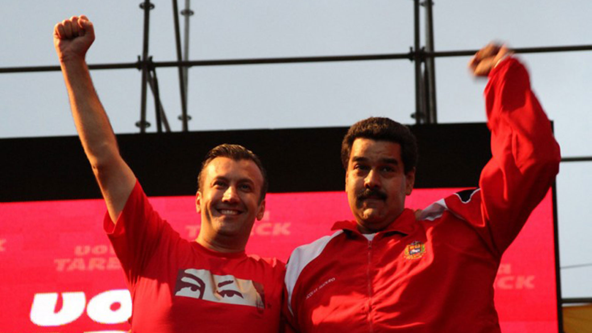 El vicepresidente venezolano Tareck el Aissami y el presidente Nicolás Maduro