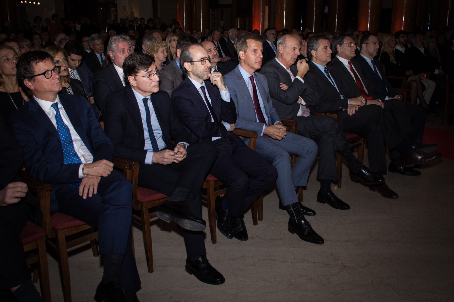 La primera fila de la entrega de los premios Fortuna en la Bolsa de Comercio de Buenos Aires