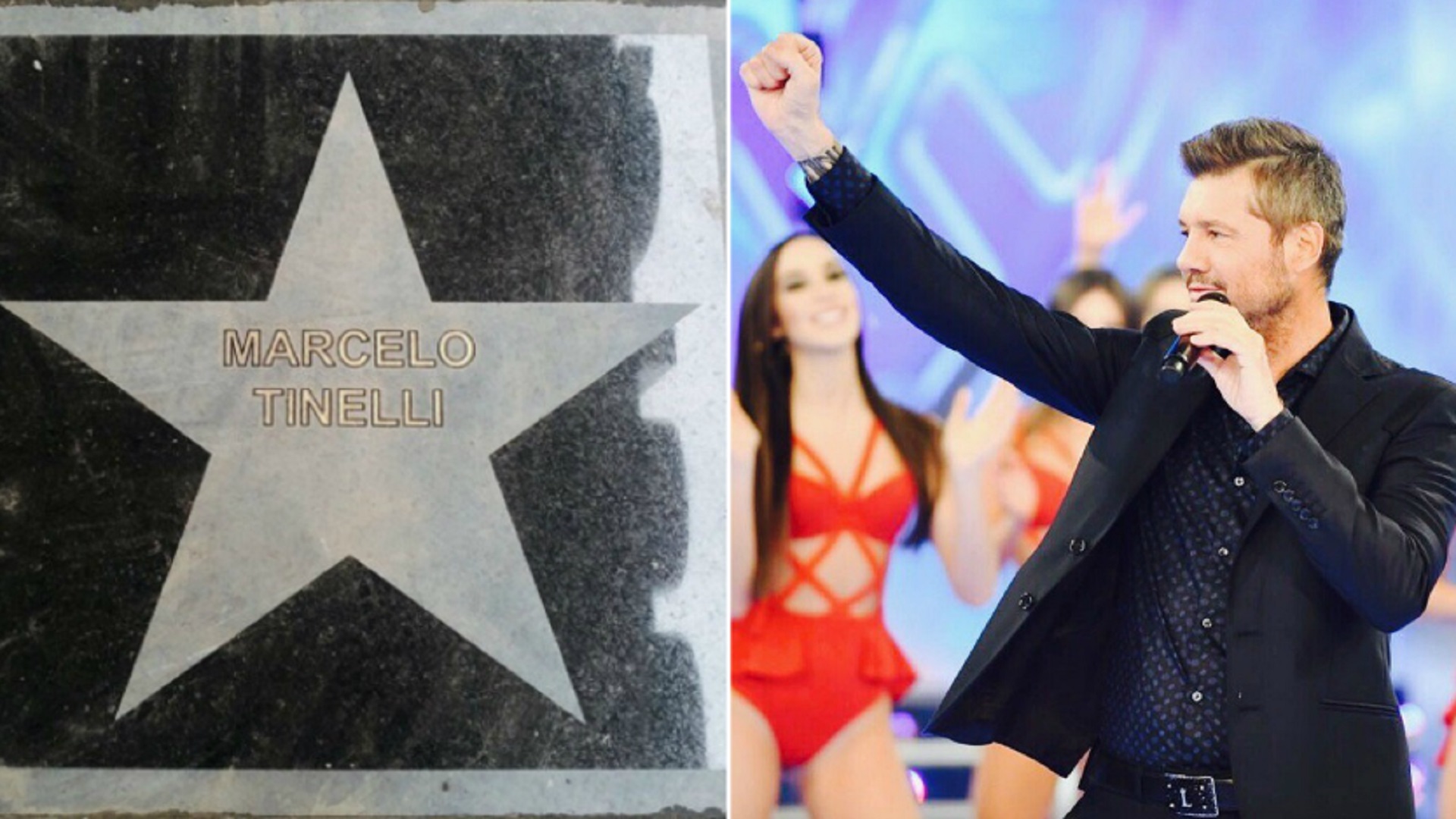 Marcelo Tinelli tiene plasmada su estrella sobre la avenida Corrientes al 1300. El conductor fue reconocido por el Gobierno de la Ciudad, como Antonio Gasalla y Moria Casán