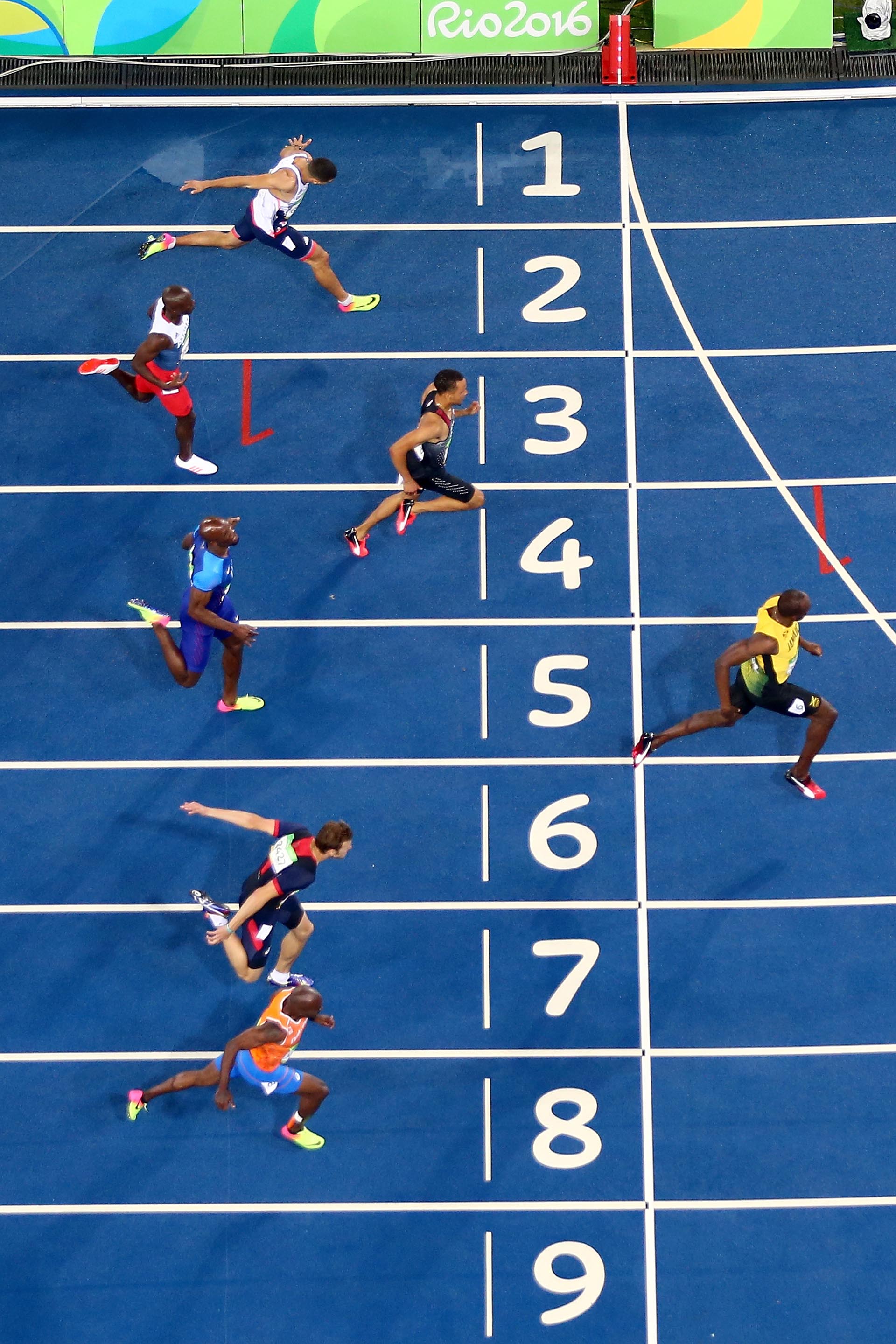 Usain Bolt sacó una ventaja descomunal en la final de los 200 metros en los Juegos Olímpicos de Rio (Getty Images)