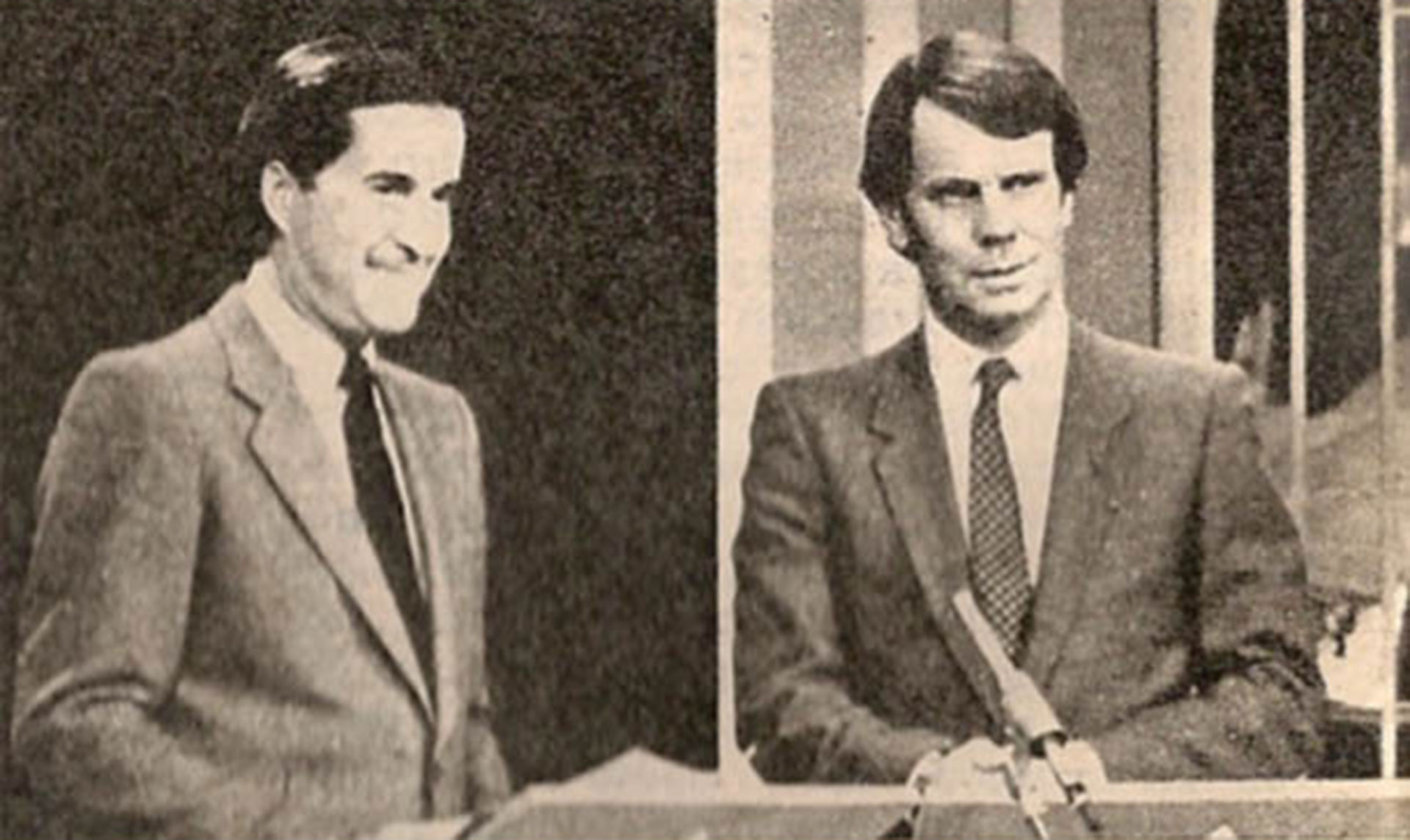 Con Pérez Loiseau, en “Nuevediario”, 1984
