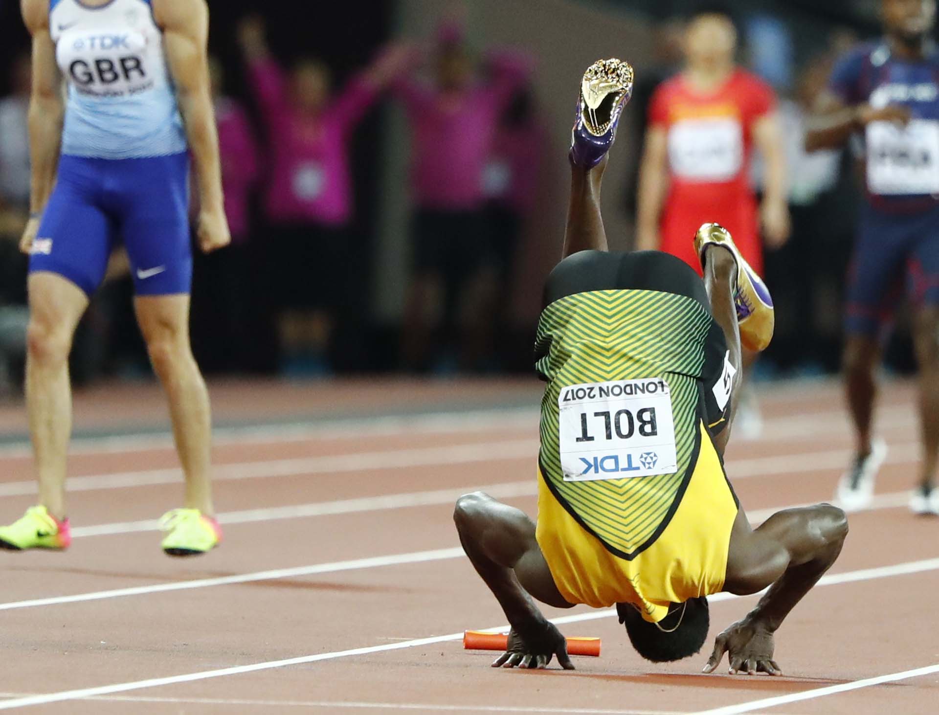 El equipo jamaiquino estuvo compuesto por Julian Forte, Yohan Blake y Omar McLeod