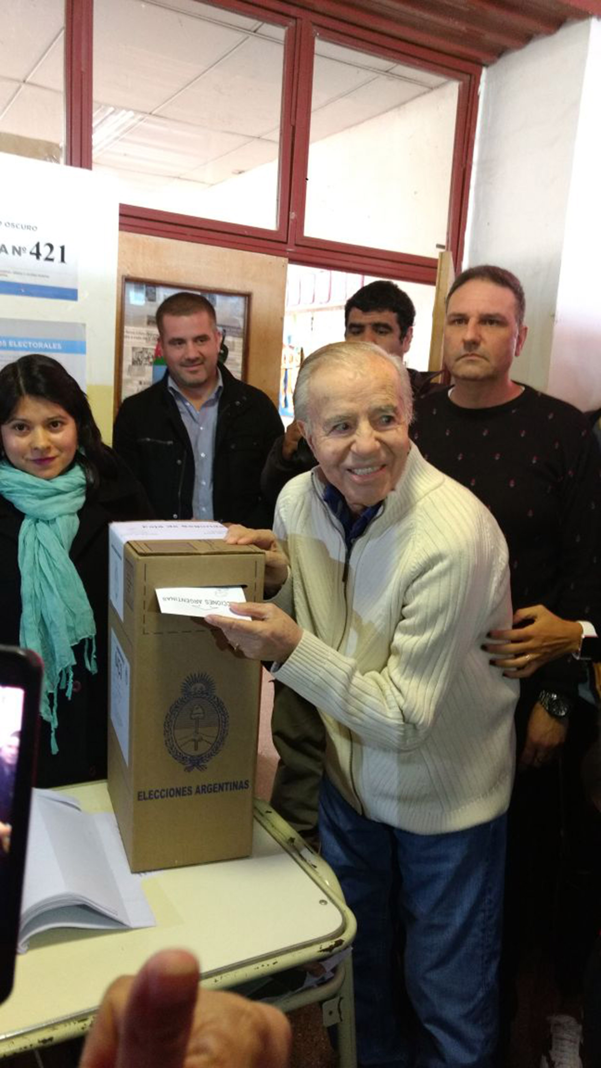 Carlos Menem votó en La Rioja