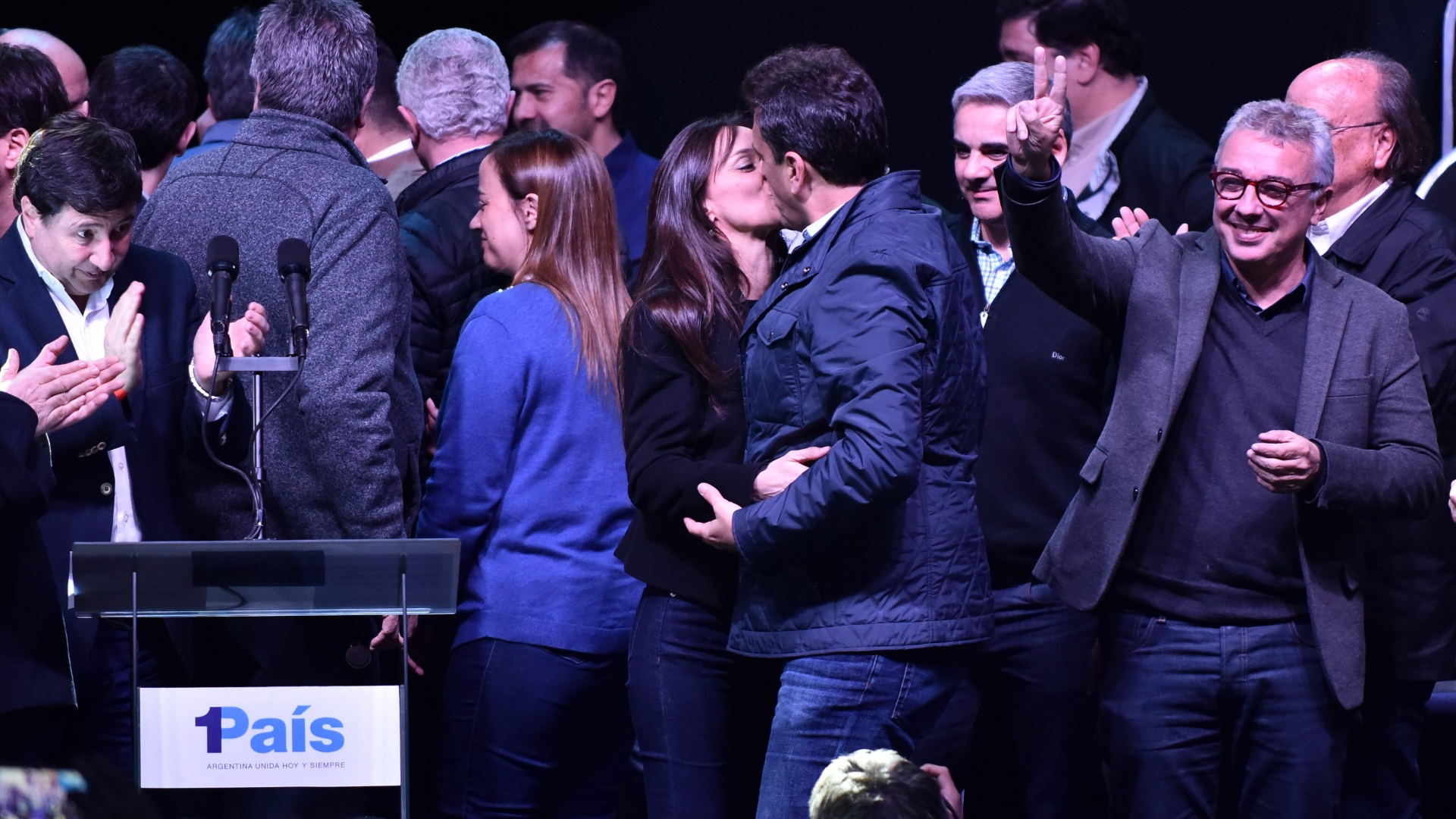 Sergio Massa junto a su esposa Malena Galmarini