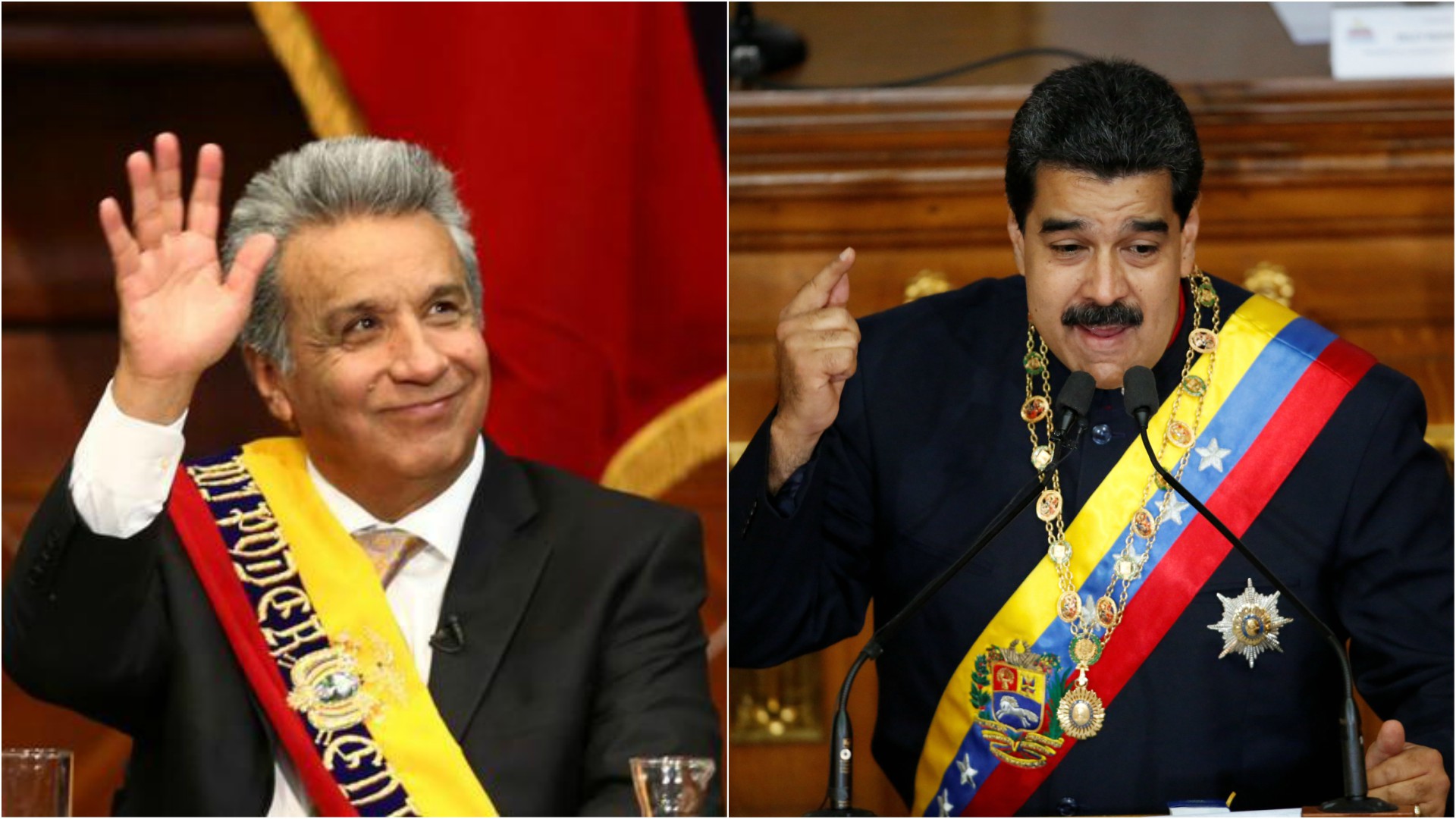 Lenín Moreno y Nicolás Maduro