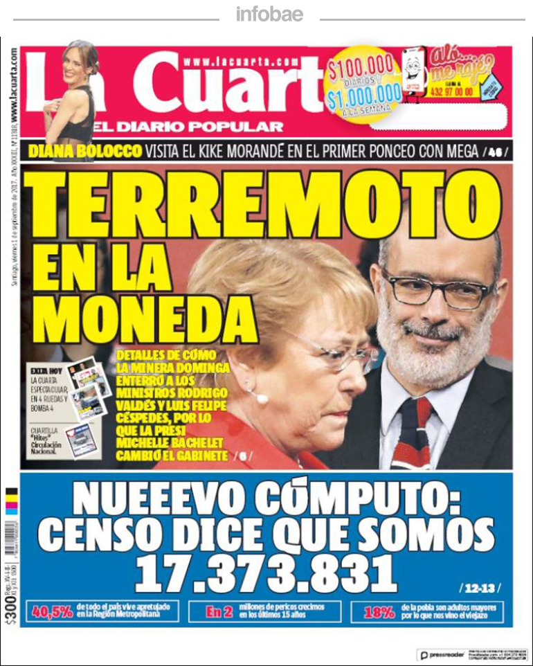 La Cuarta, Chile, viernes 1 de septiembre de 2017 | Junín al Minuto La Cuarta, Chile, viernes 1 de septiembre de 2017 | Junín al Minuto