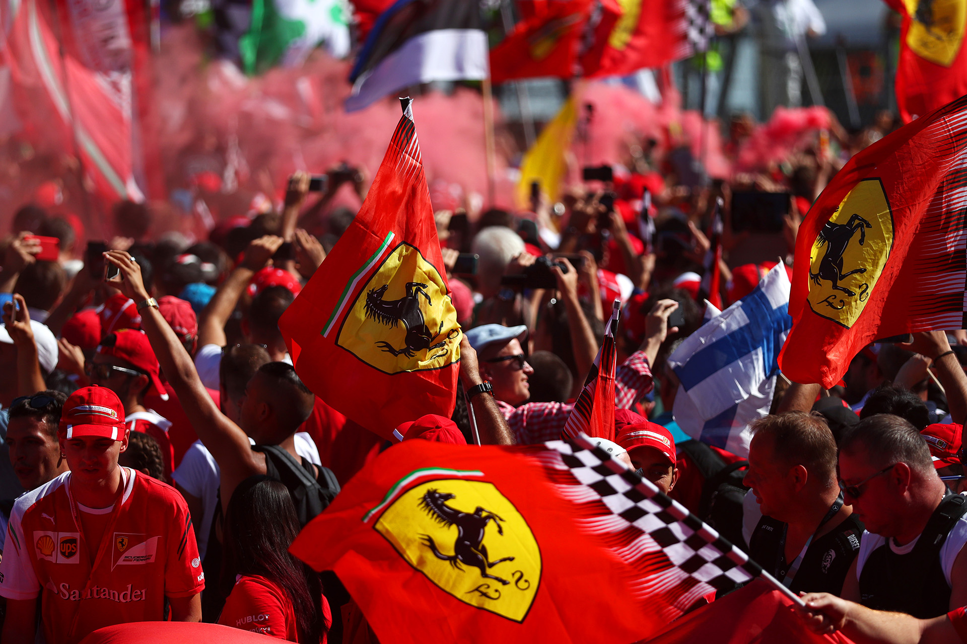 A pesar de la derrota, los seguidores de Ferrari tuvieron su tarde de celebración