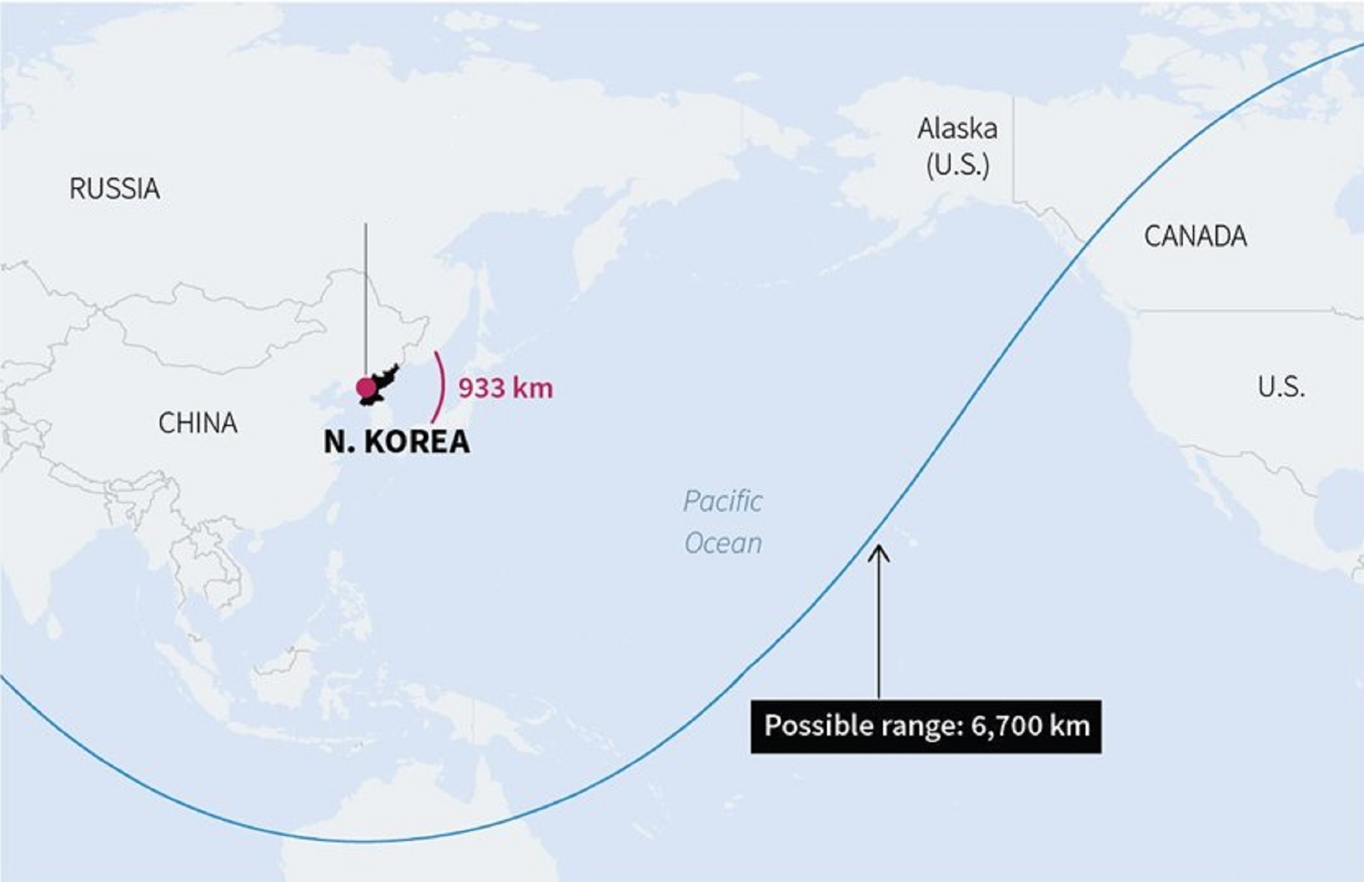 Corea del Norte ha probado con éxito misiles balísticos de gran alcance teórico, pero en las pruebas no ha podido que la ojiva sobreviviera al reingreso a la atmósfera