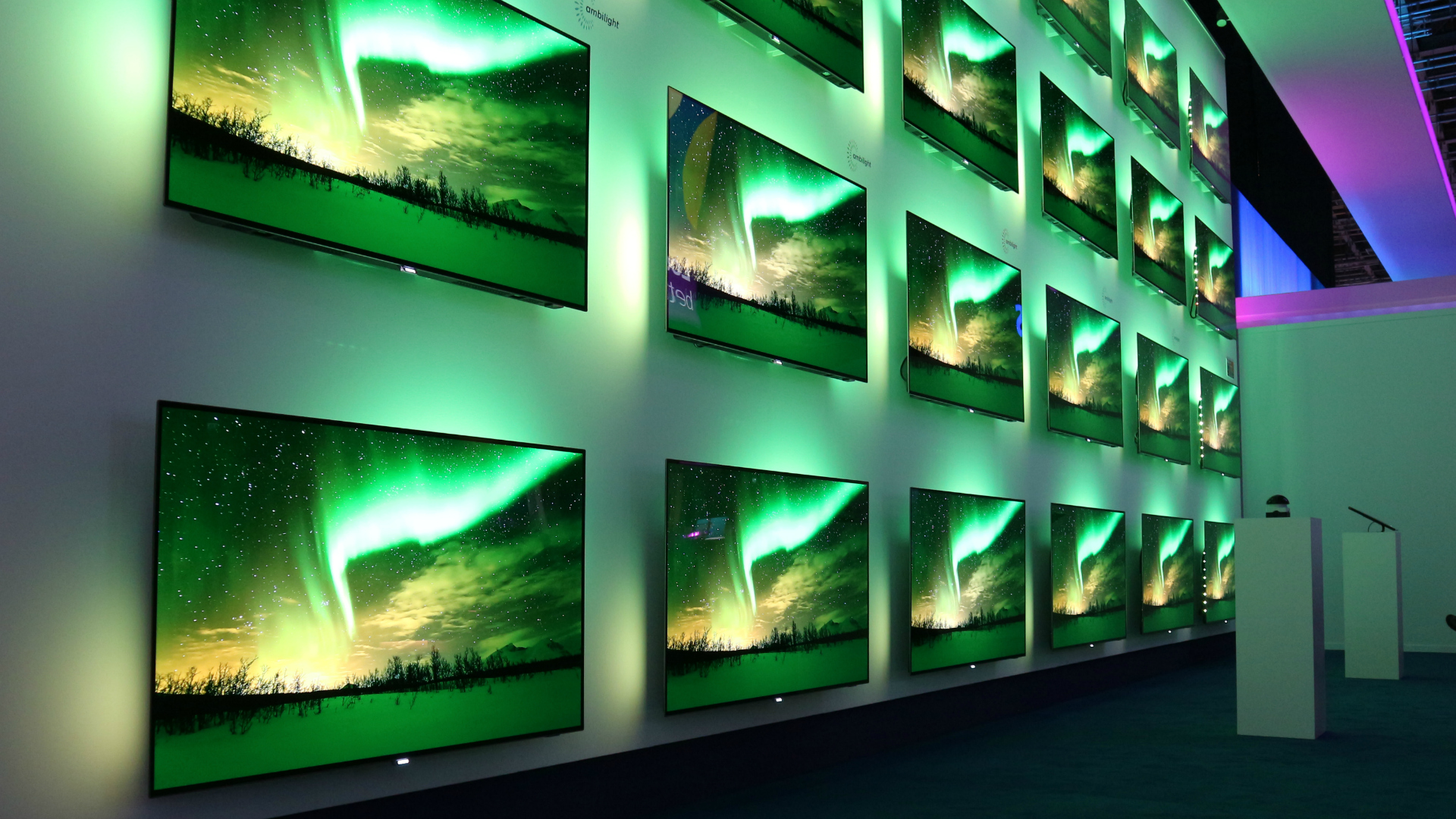 Exposición de pantallas Philips en IFA 2017, Berlín.