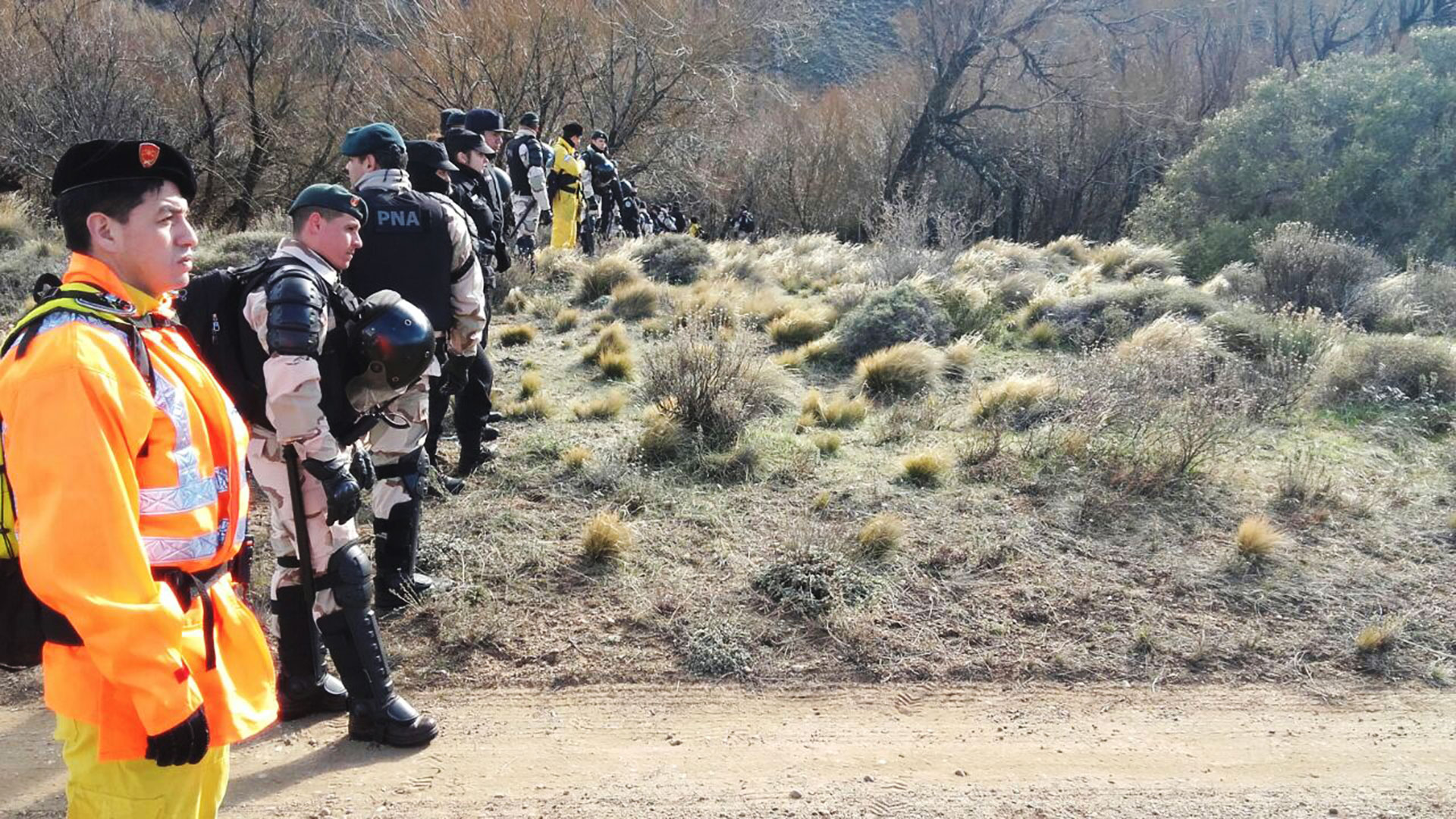 Los rastrillajes se hacen a lo largo del Río Chubut
