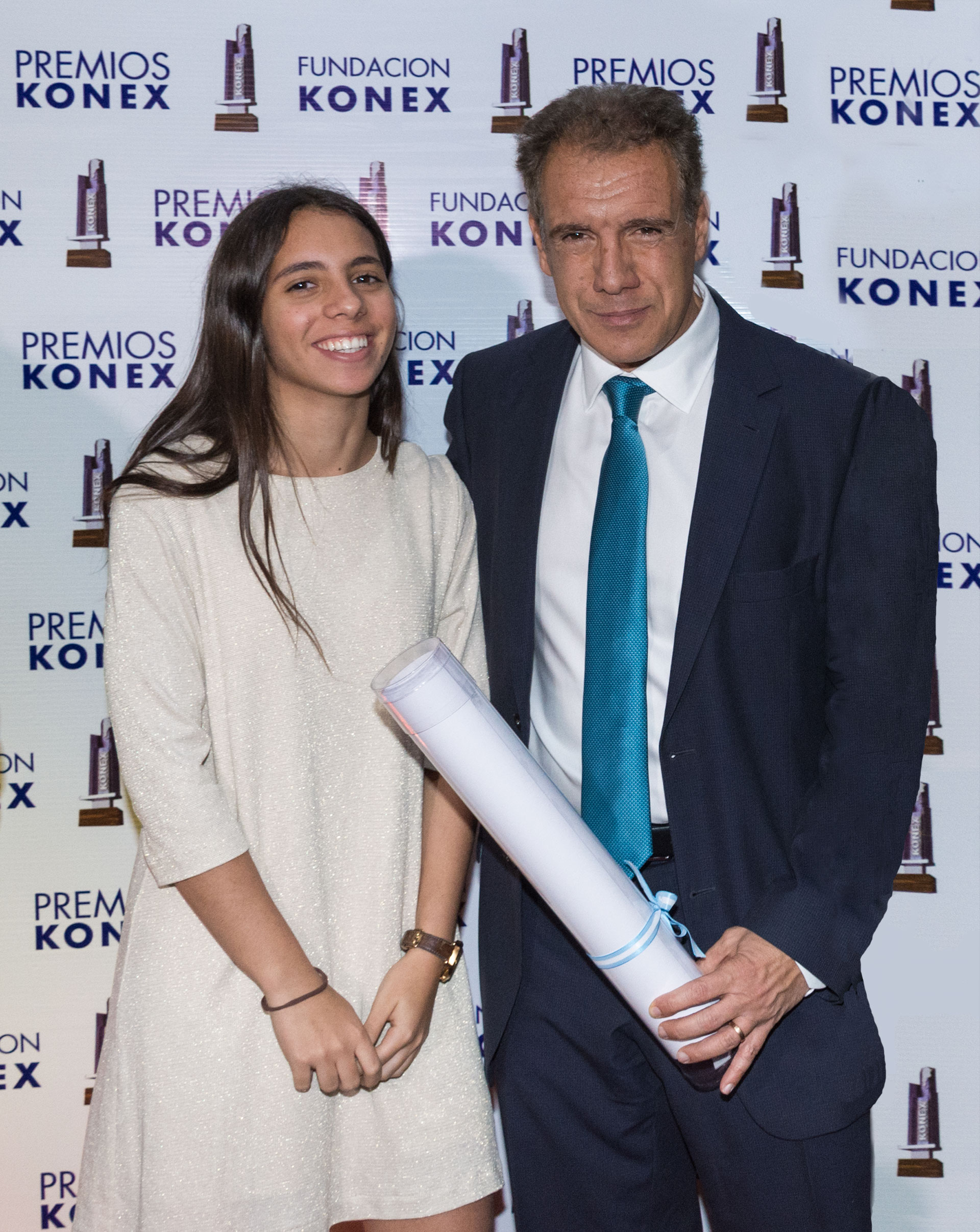 Daniel Hadad, fundador de Infobae, y su hija Felicitas