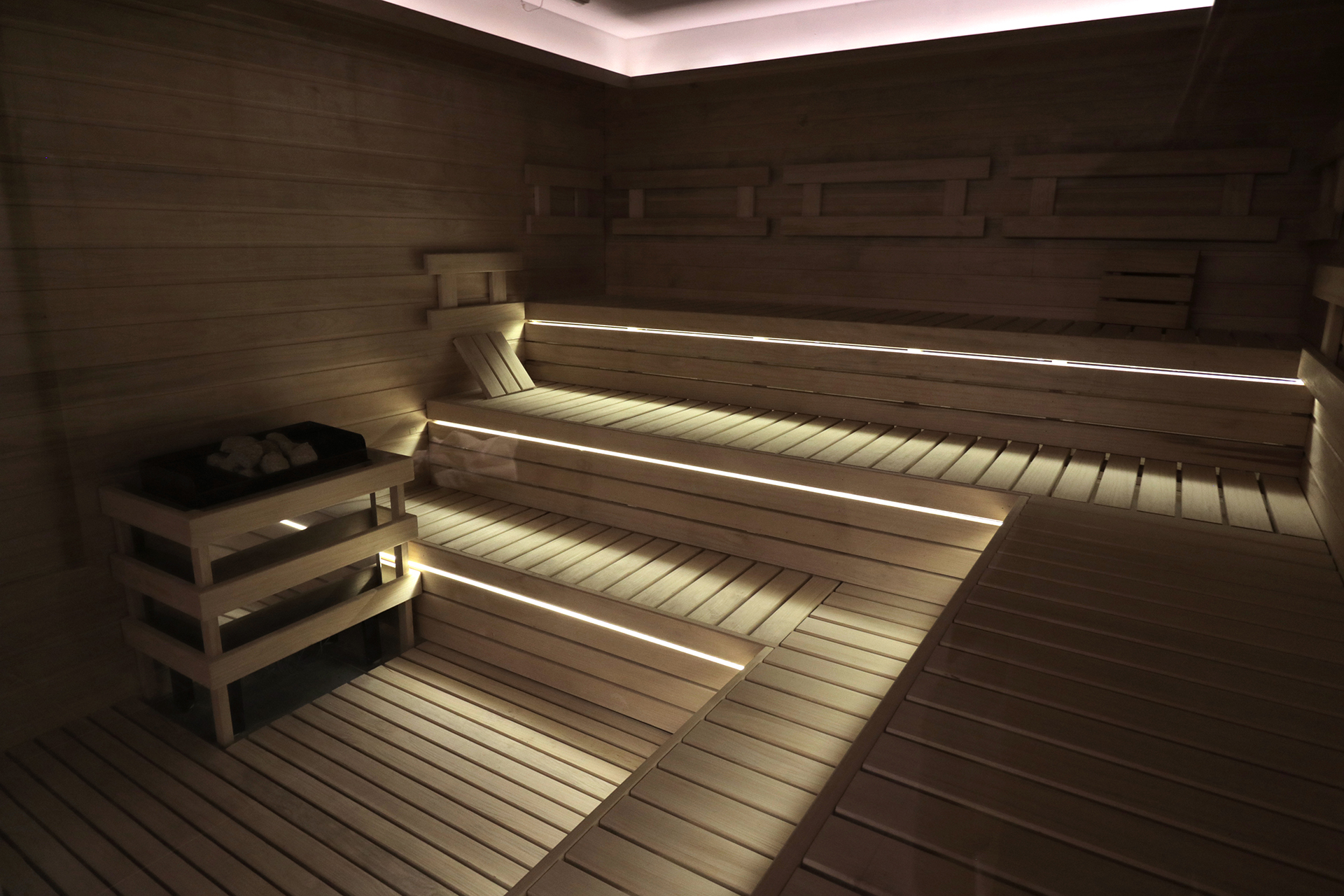 Así se ve el flamante sauna.