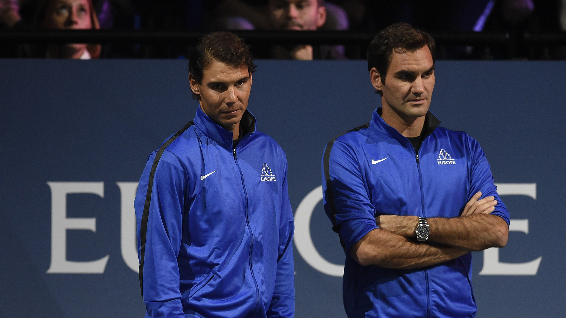 AFP PHOTO / Michal Cizek Nadal y Federer jugaron juntos en dobles el año pasado