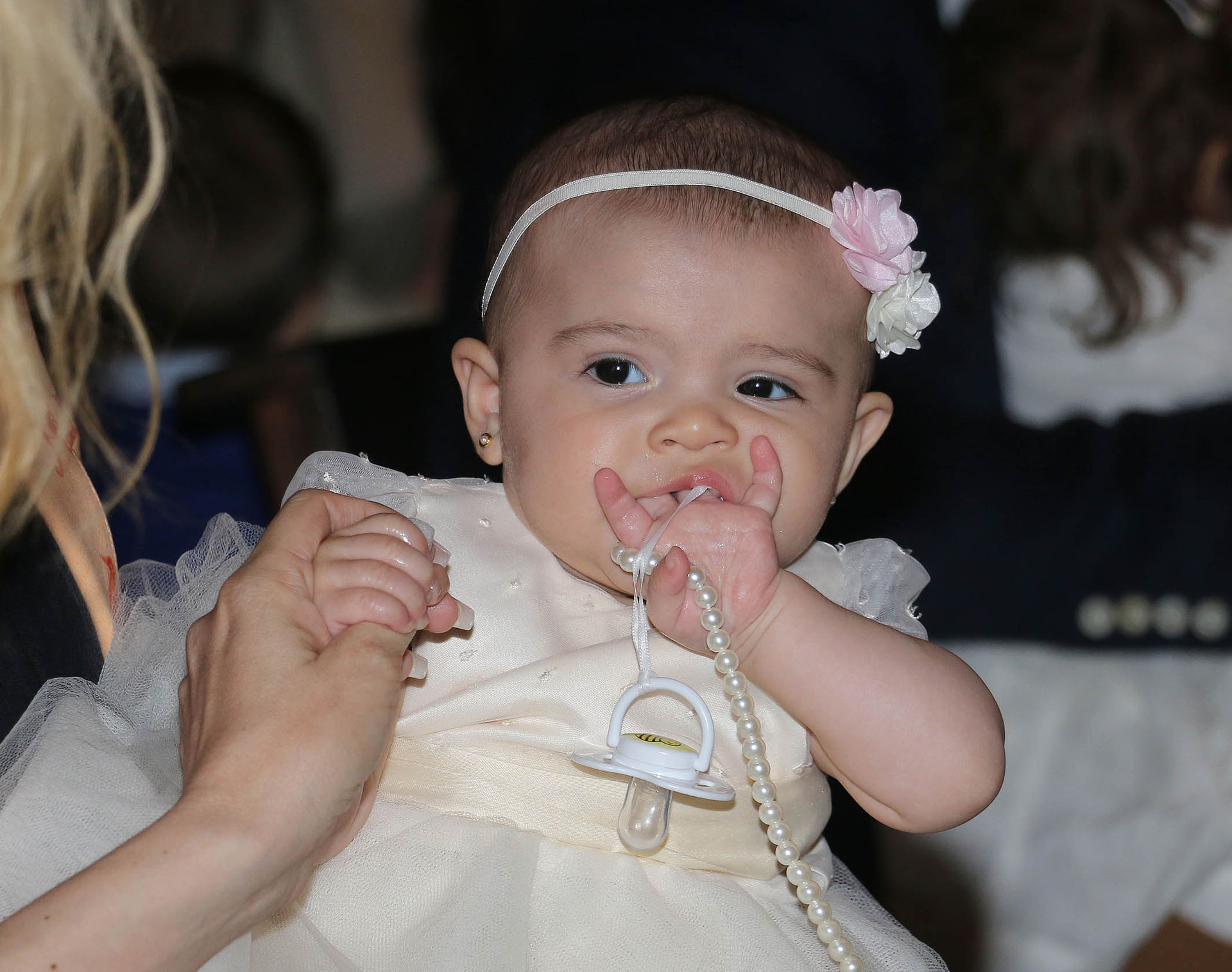 La pequeña Indiana en su bautismo