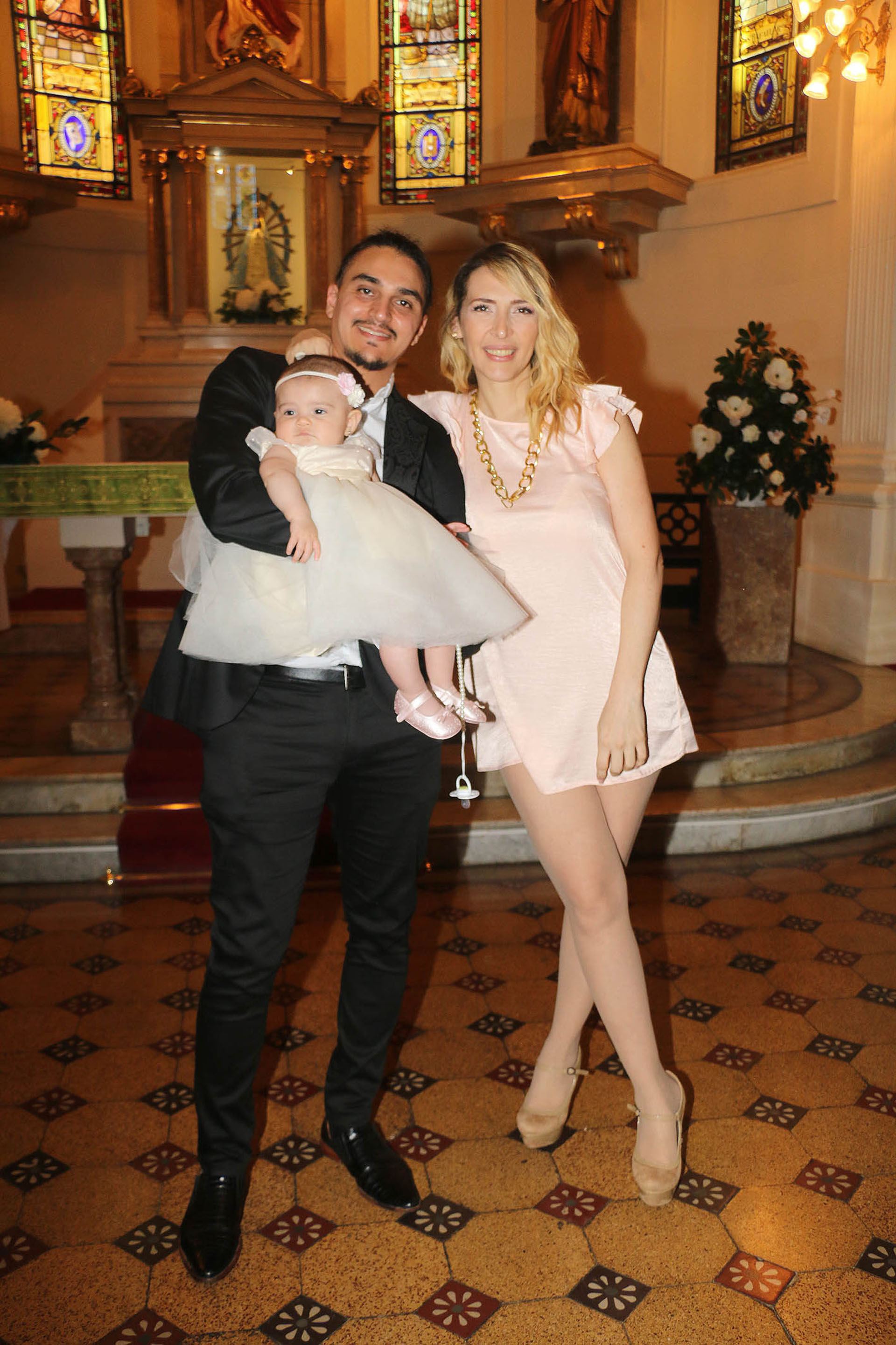 La vedette y el bailarín y coreógrafo bautizaron a su hija