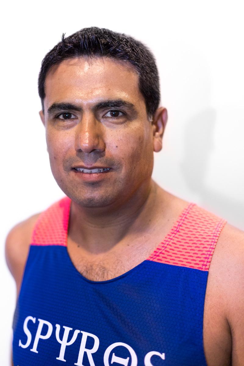 Ricardo antes del maratón.