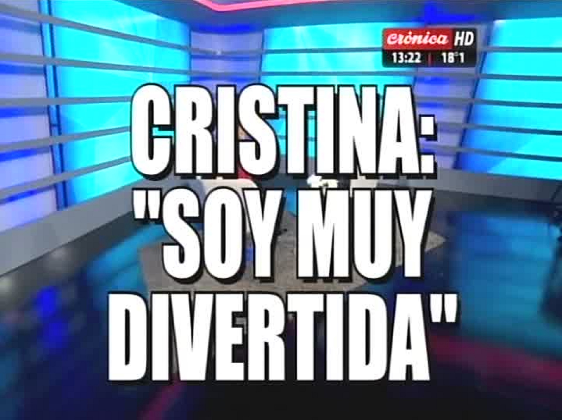 Placa de Crónica TV sobre la visita de Cristina Kirchner