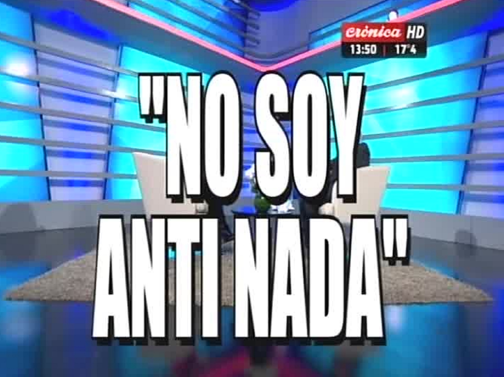 Placa de Crónica TV sobre la visita de Cristina Kirchner