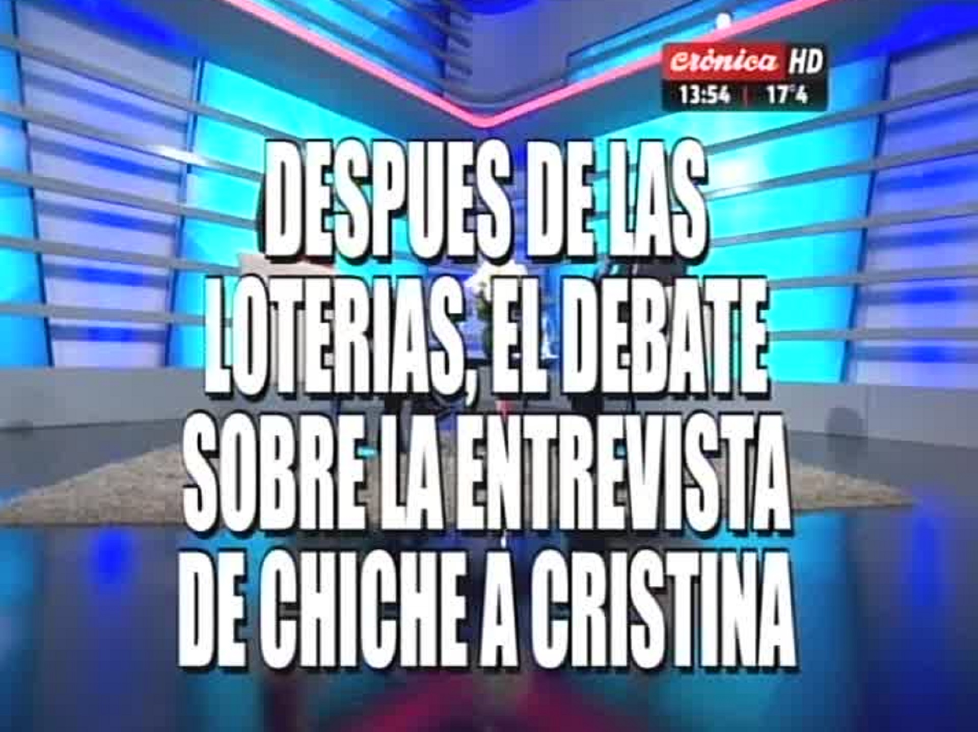 Placa de Crónica TV sobre la visita de Cristina Kirchner