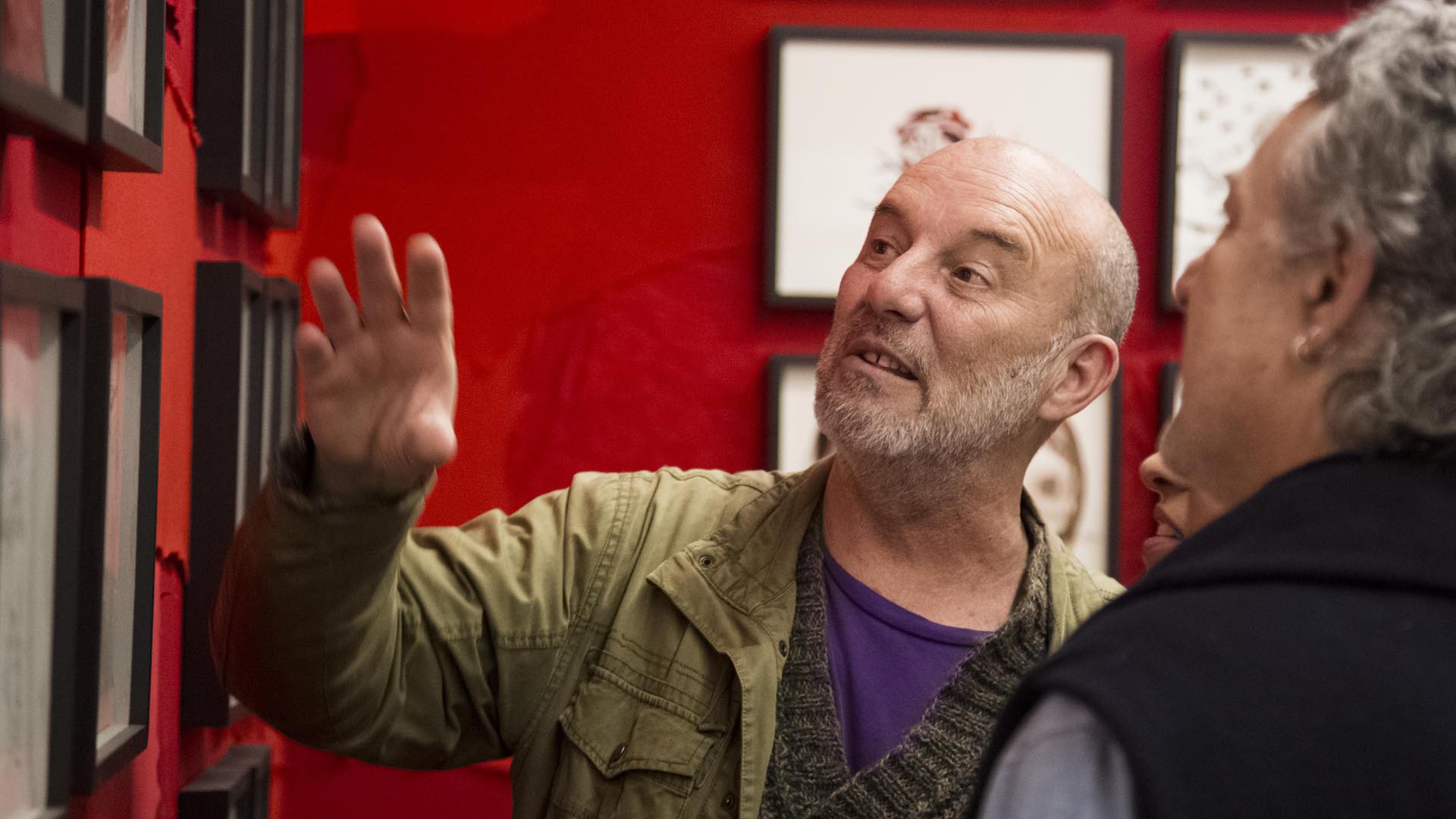 Sergio Bizzio en la muestra “Trío” que hizo con Mondongo