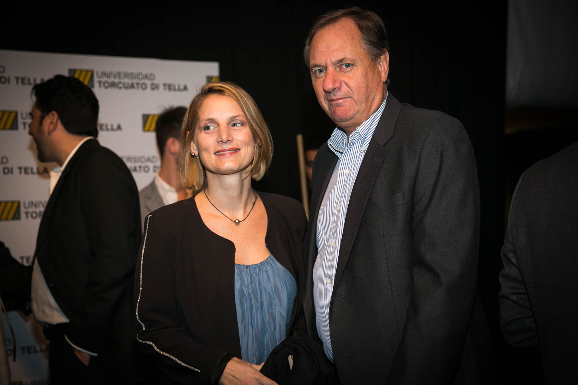 El secretario del Consejo de Direccion de la UTDT, Pablo Guidotti junto a su esposa