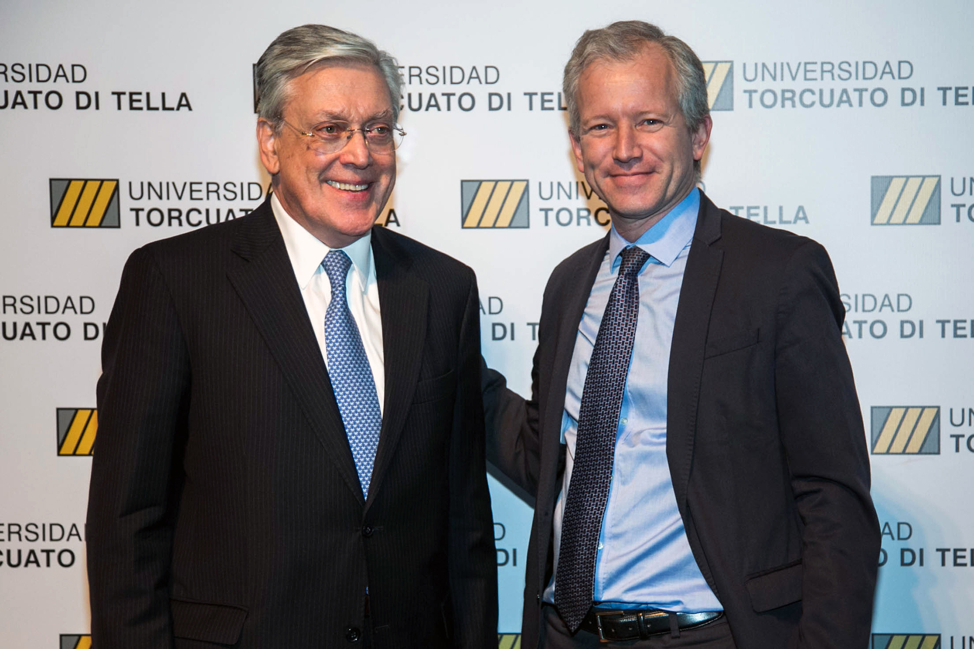 El rector Schargrodsky y el presidente del Banco Galicia, Sergio Grinenco