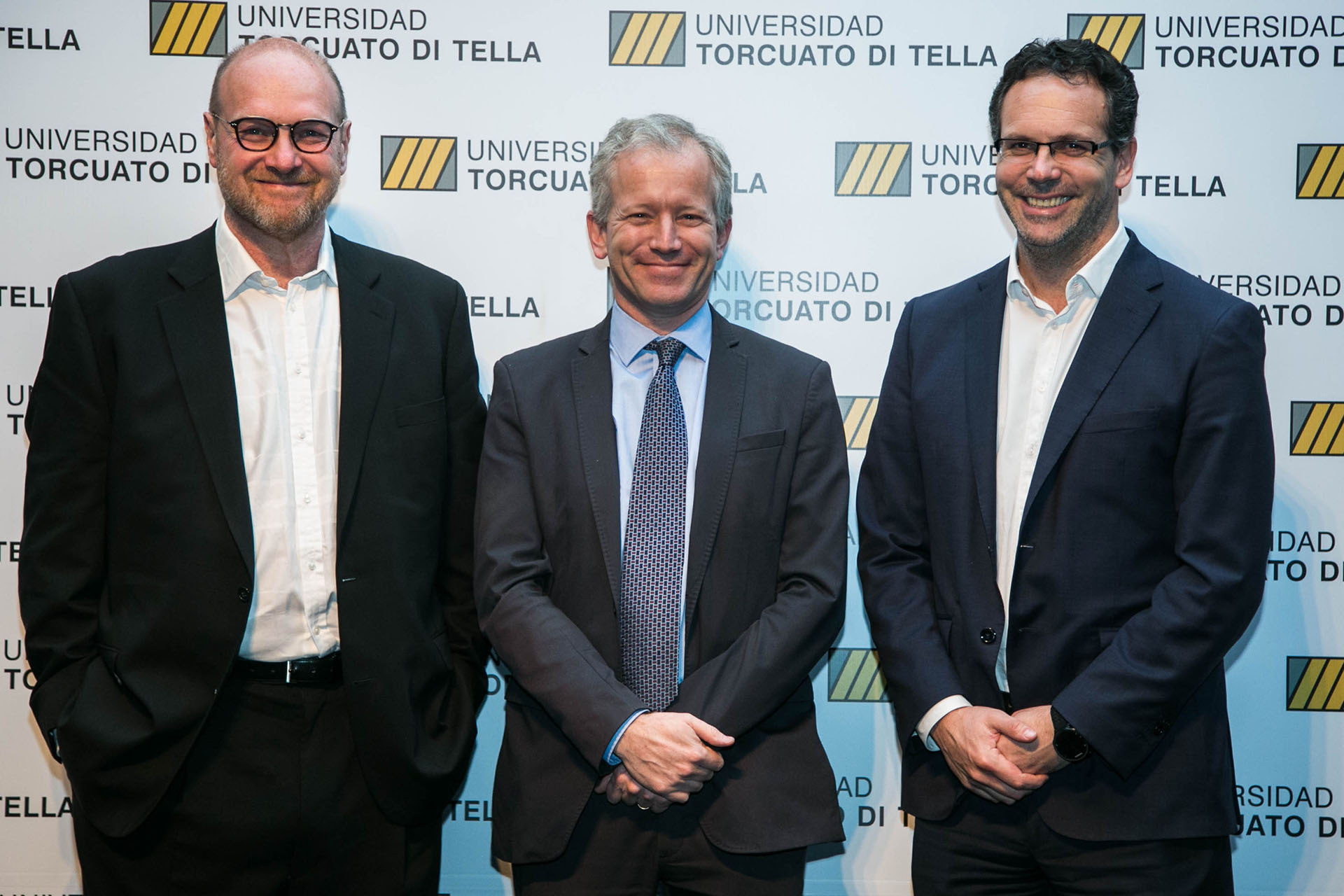 Gustavo Grobocopatel, Guido Sandleris, profesor en UTDT y Jefe de Asesores del Ministerio de Hacienda junto al rector Schargrodsky
