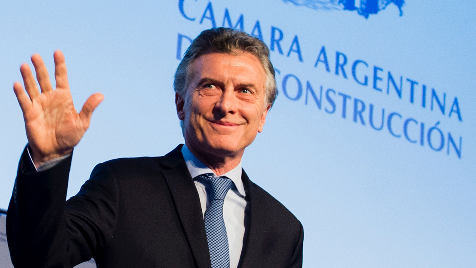 Macri, en el cierre de la convención anual de la Cámara Argentina de la Construcción, en 2017 (Presidencia)
