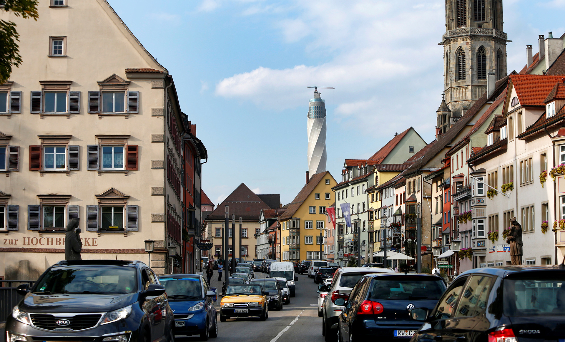 La vista de la torre desde el pueblo de Rottweil, al suroeste de Alemania, donde viven 24.378 personas según el último censo.