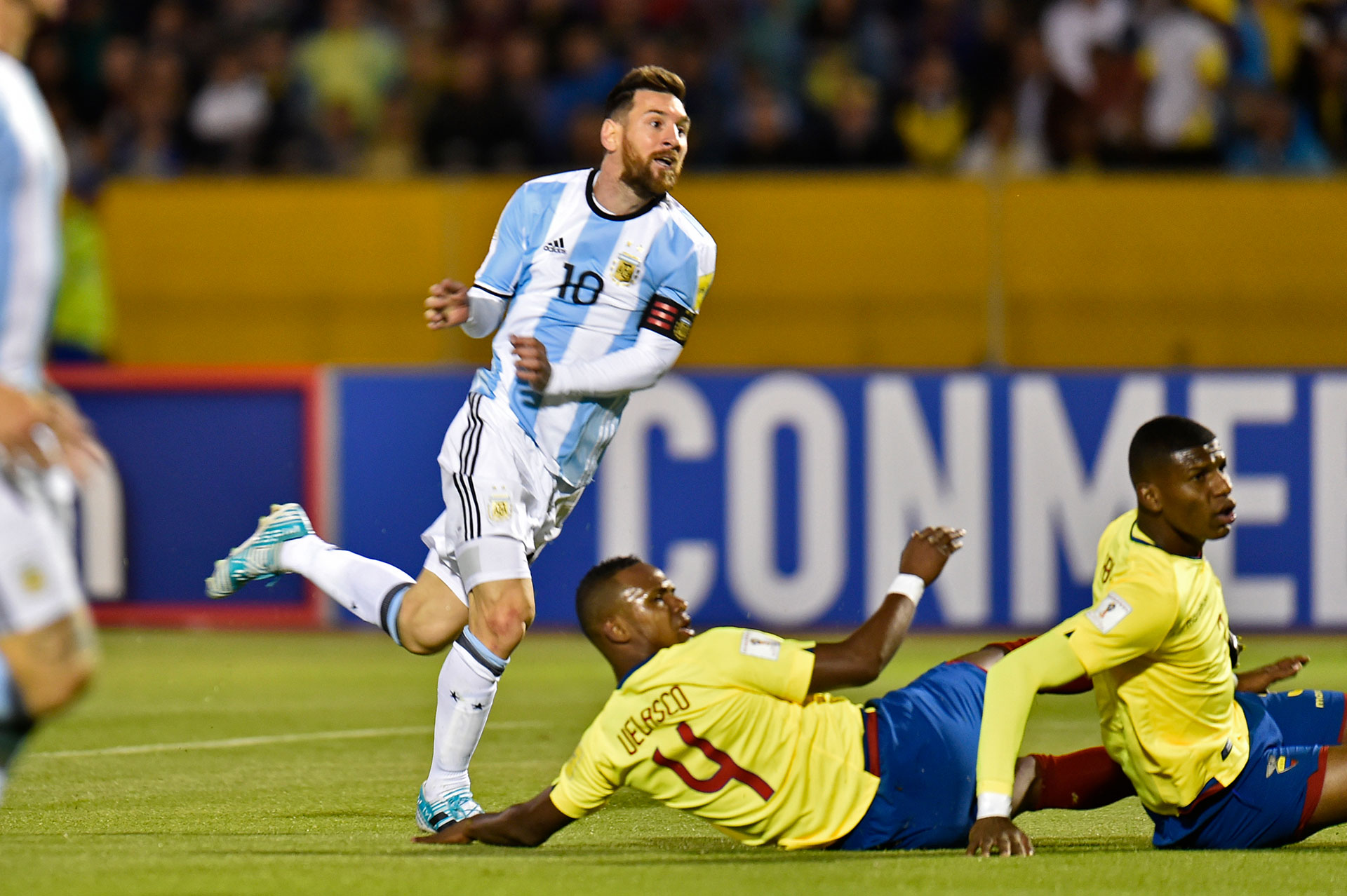 Messi se despachó con tres goles, dos de los cuales fueron por las asistencias de Di María y el tercero con una obra maestra