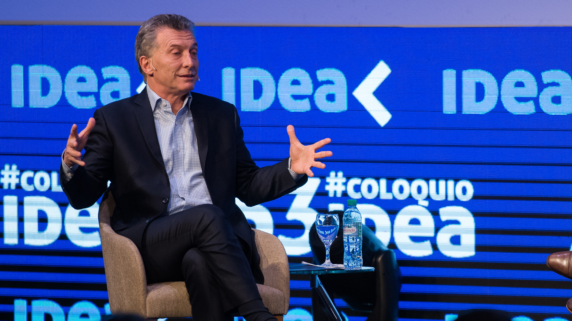 El presidente de la Nación Mauricio Macri en el cierre del 53 Coloquio de Idea en Mar del Plata