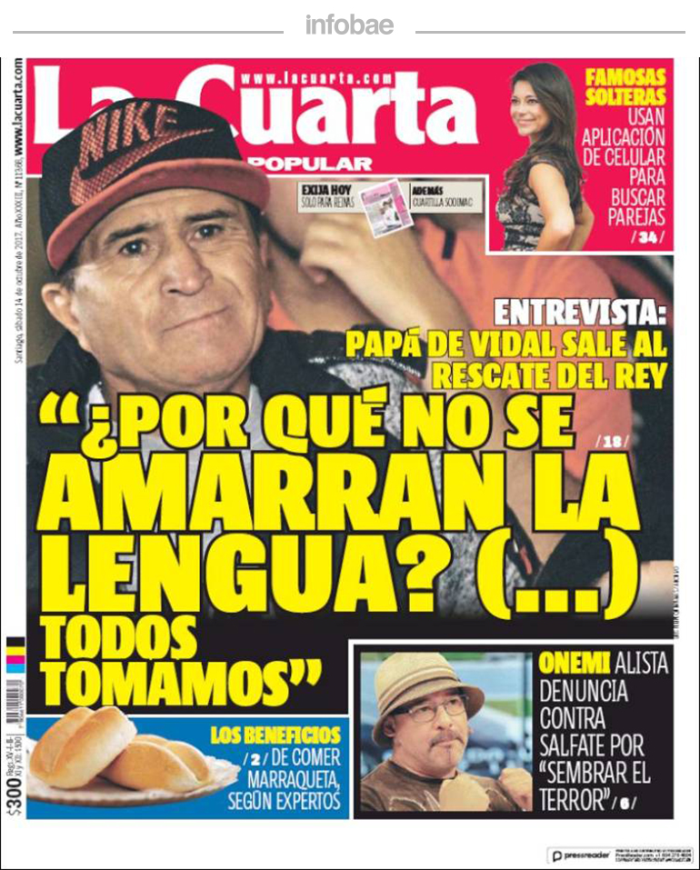 La Cuarta, Chile, 14 de octubre de 2017 | Junín al Minuto La Cuarta, Chile, 14 de octubre de 2017 | Junín al Minuto
