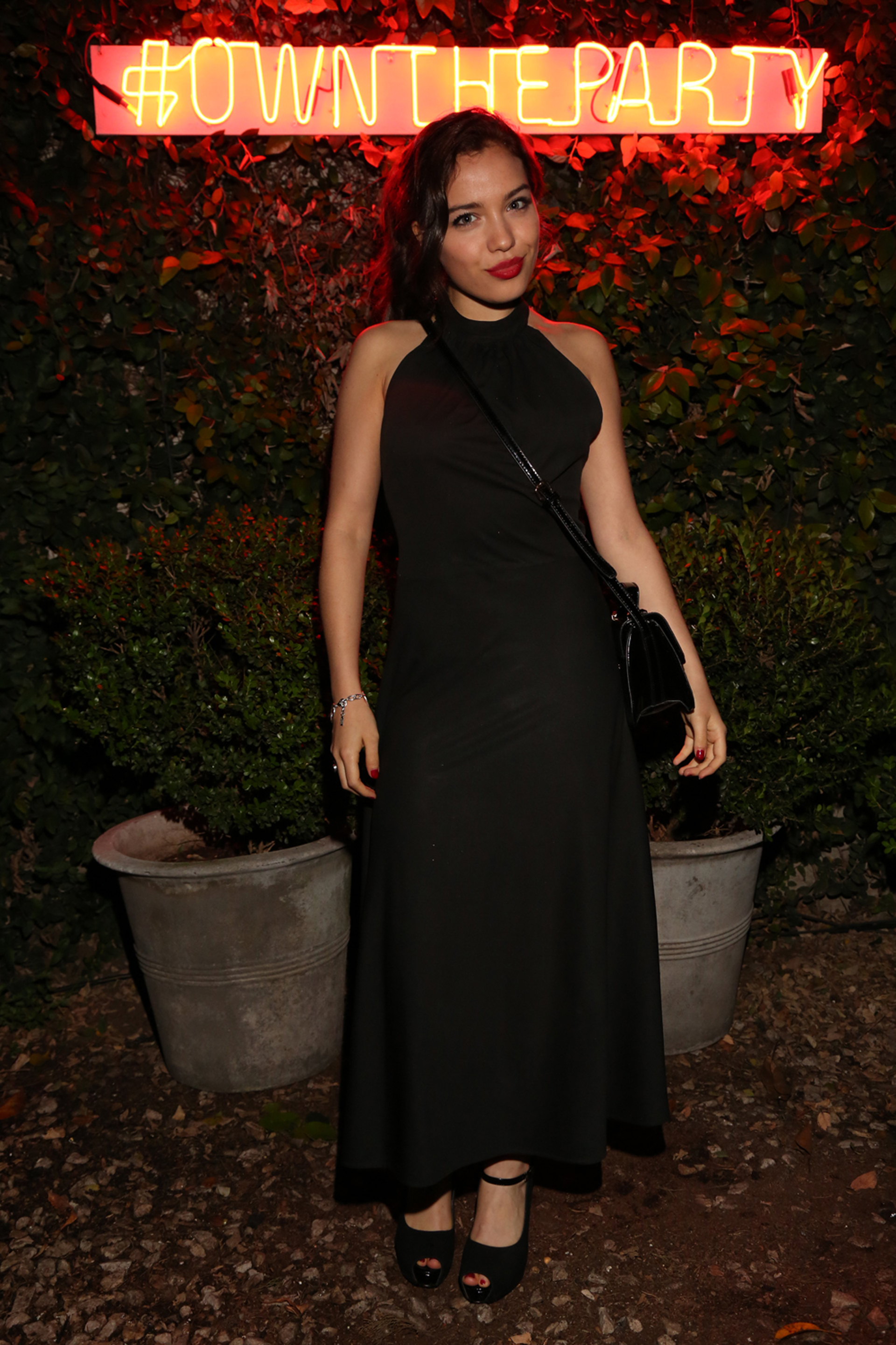 Malena Narvay fue a lo seguro con su total black look