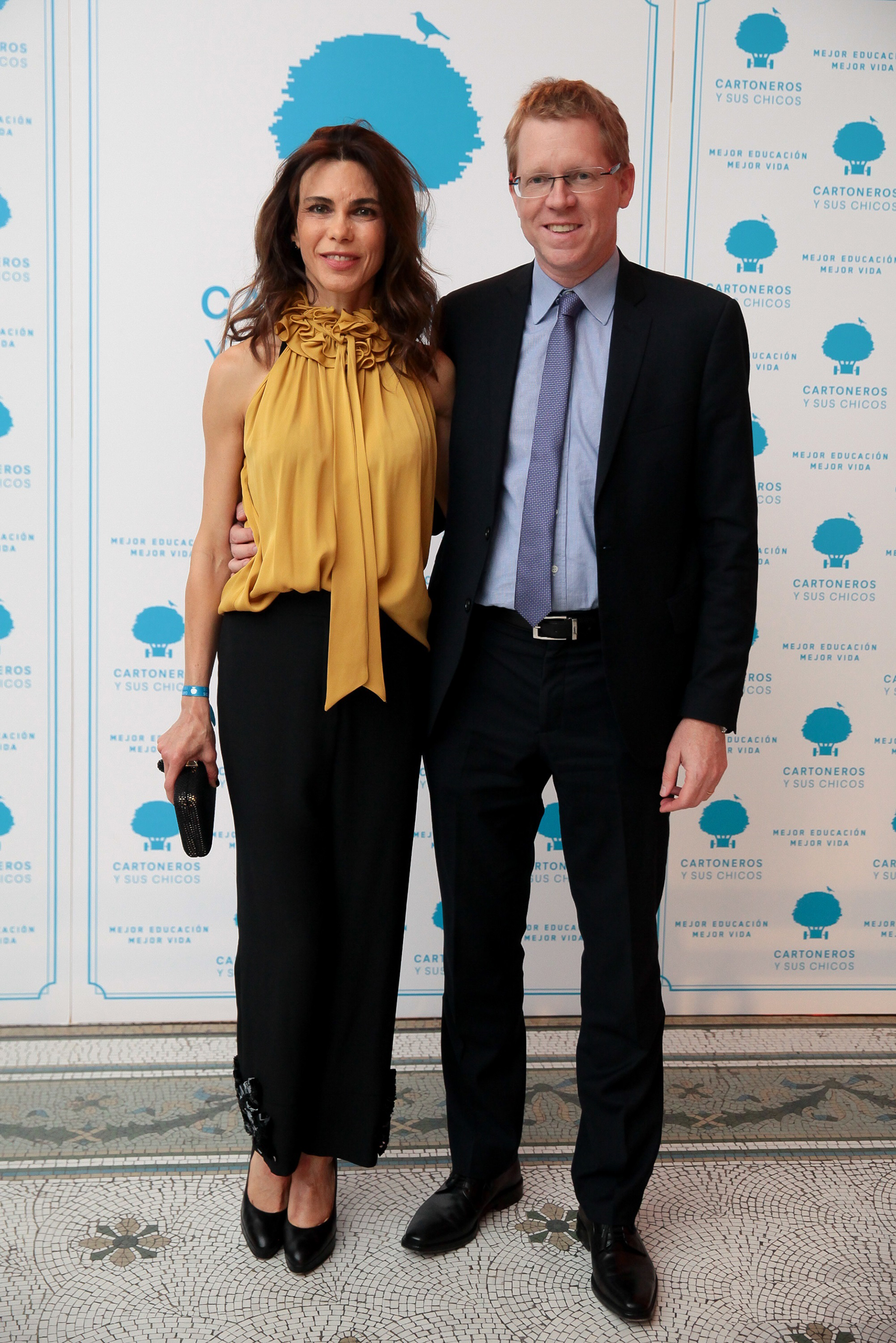 El presidente del Banco Provincia, Juan Curutchet, con su esposa