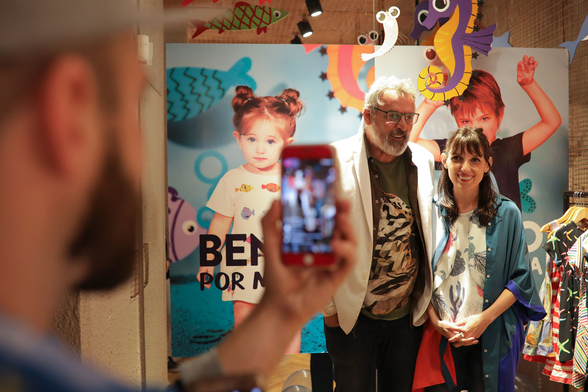 Benito y su hija Marina en la presentación de su colección cápsula en Nordelta