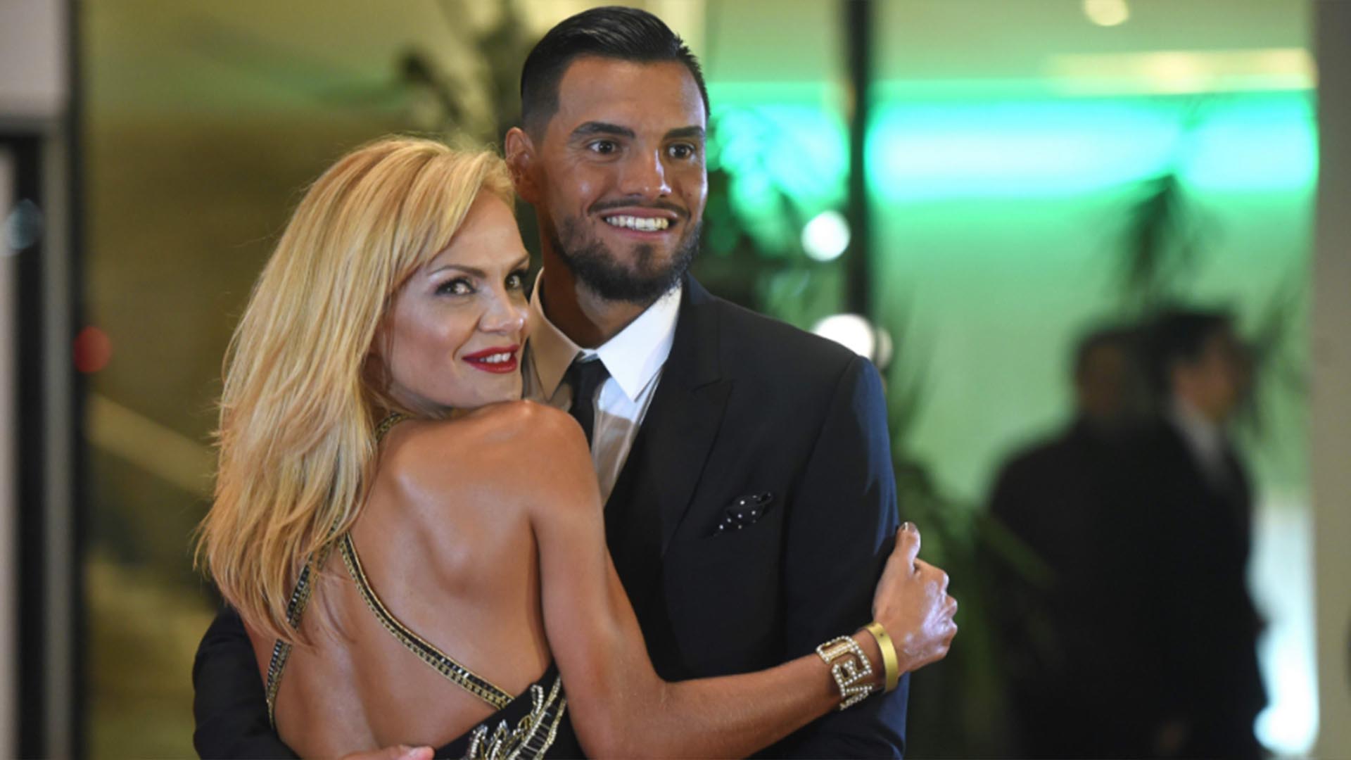 Eliana y Chiquito, en el casamiento de Leonel Messi y Antonella Roccuzzo