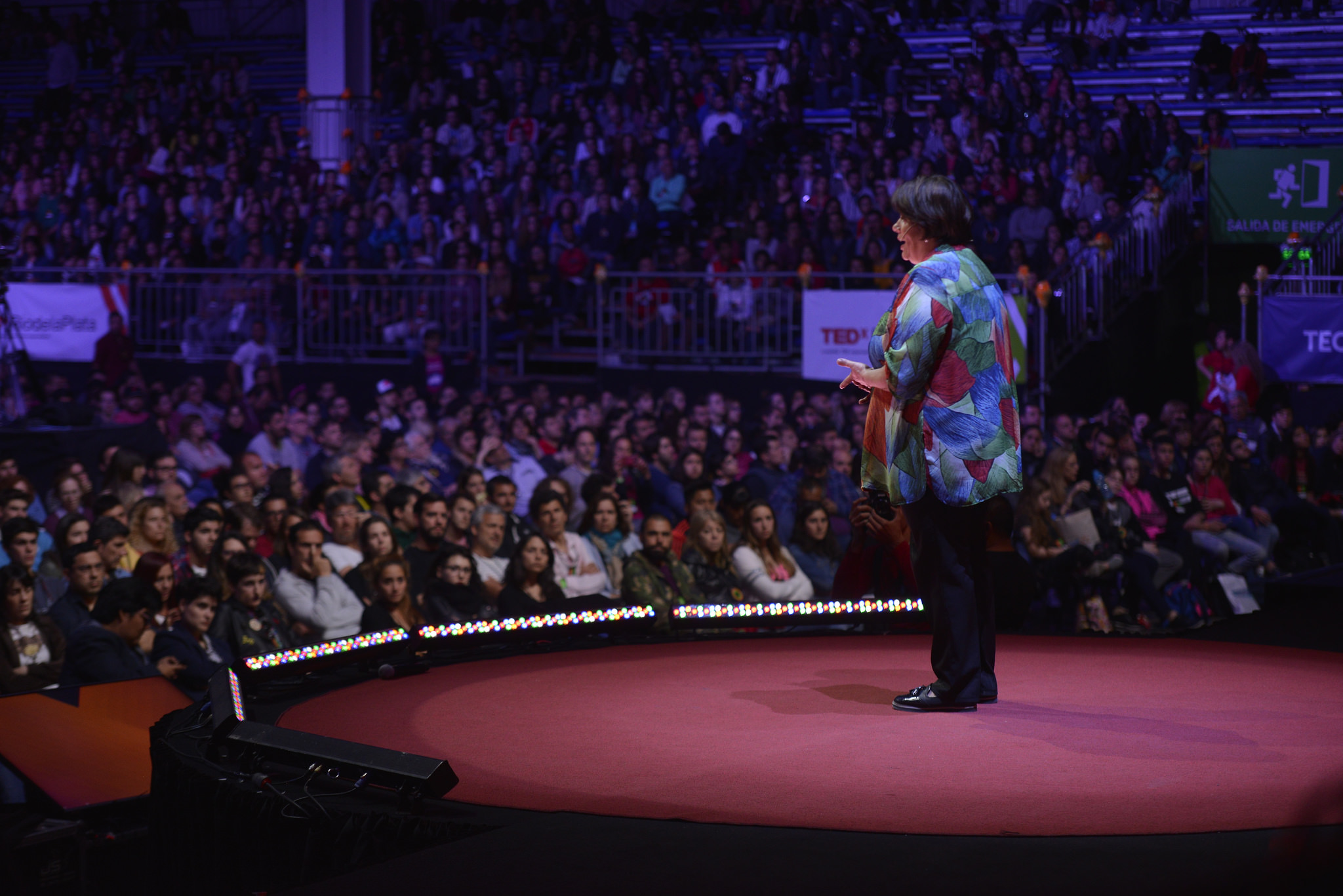 En la charla TED que dio la semana pasada en Tecnópolis frente a 10.000 personas.