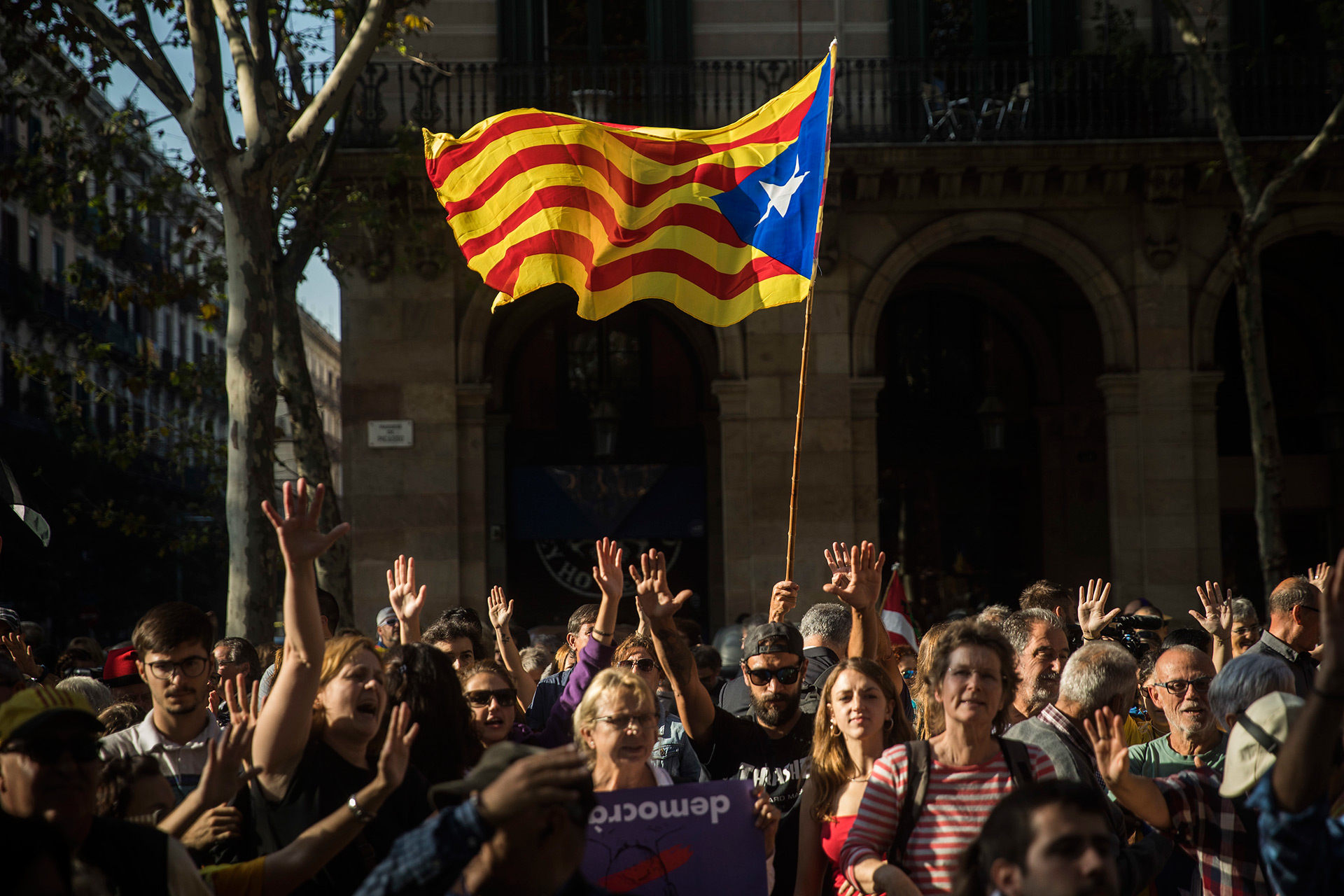 Una manifestación pro independencia en Cataluña (AP)