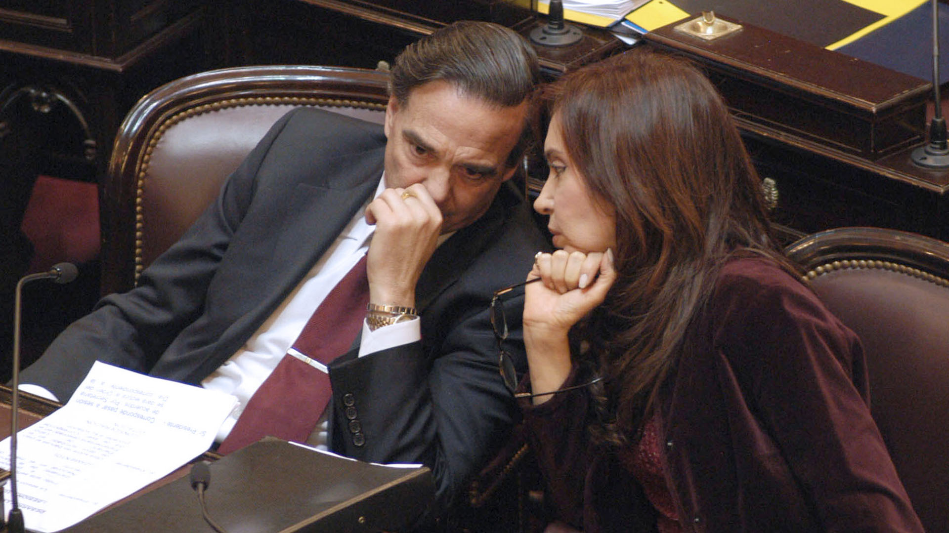 Cristina Kirchner y Miguel Ángel Pichetto, tiempo atrás, en el Senado (NA)