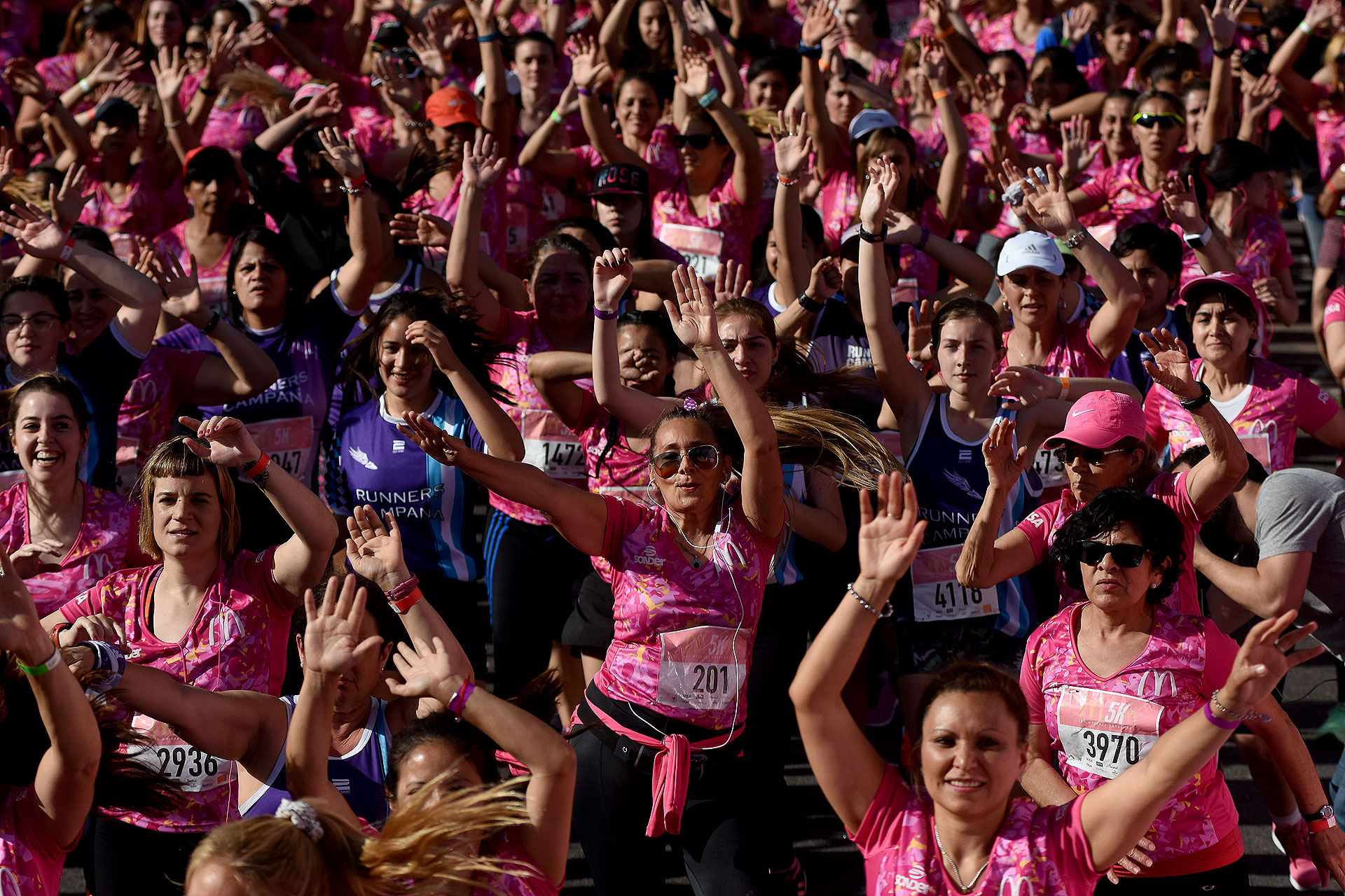 Las chicas entrenaron con antelación para la distendida carrera
