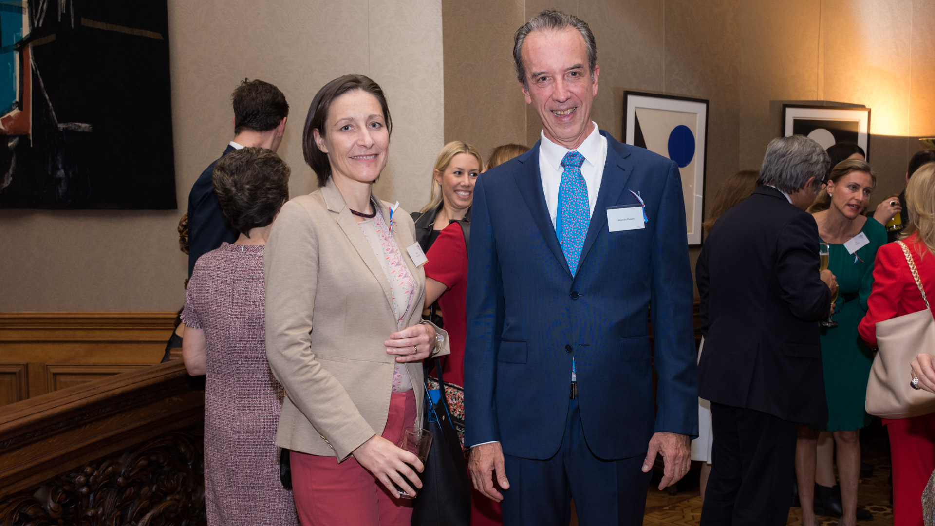 Aude Maio- Coliche, embajadora de la Unión Europea en Argentina, junto a Patricio Supervielle, Ceo del Banco Supervielle