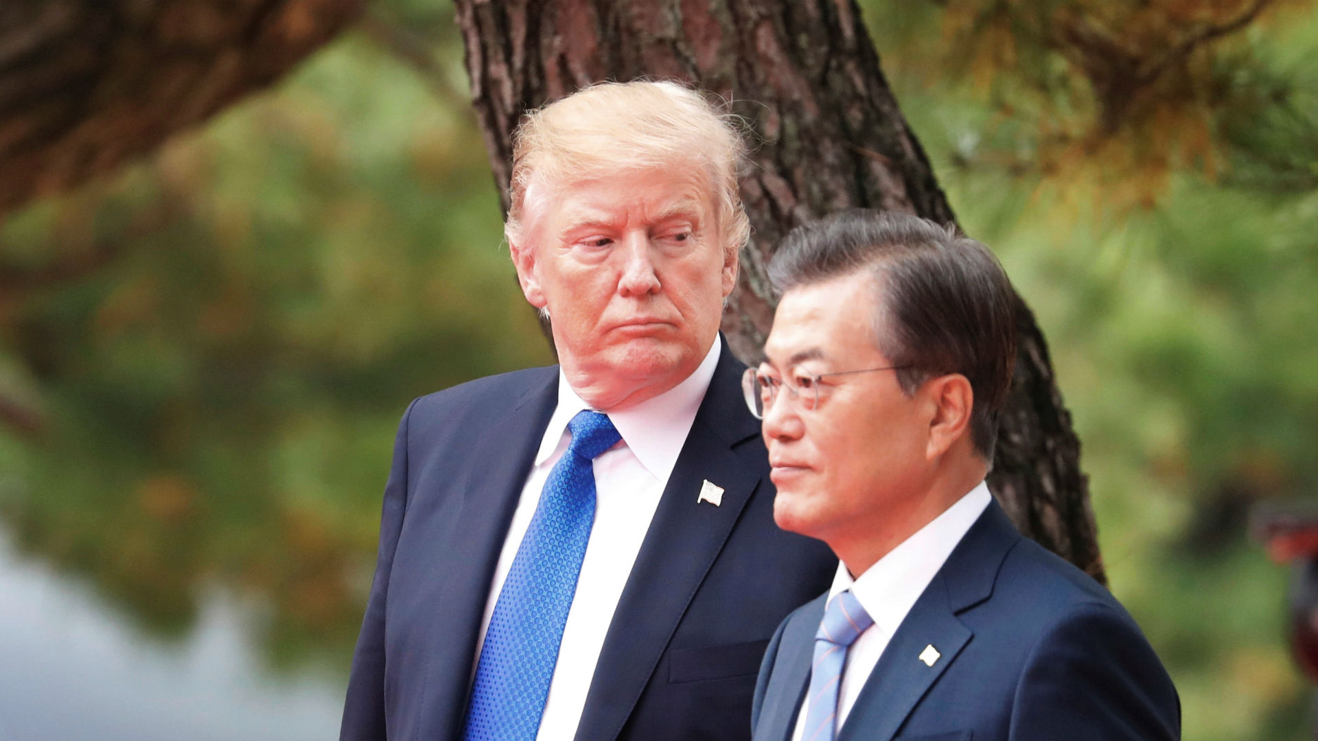 Donald Trump, junto a presidente surcoreano, Moon Jae-In (Reuters)