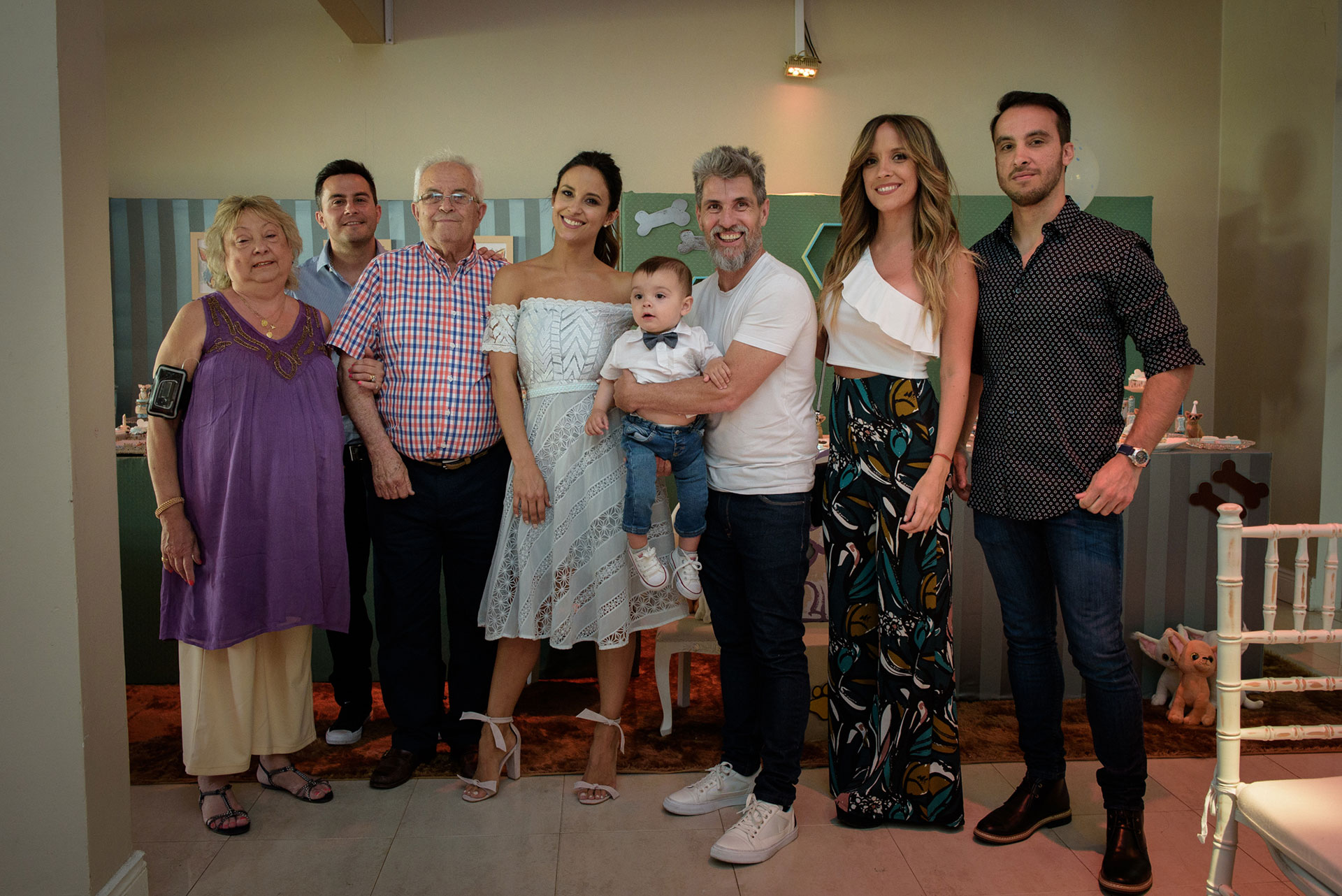 La familia de Lourdes: sus papás y hermanos, que vinieron desde Corrientes.