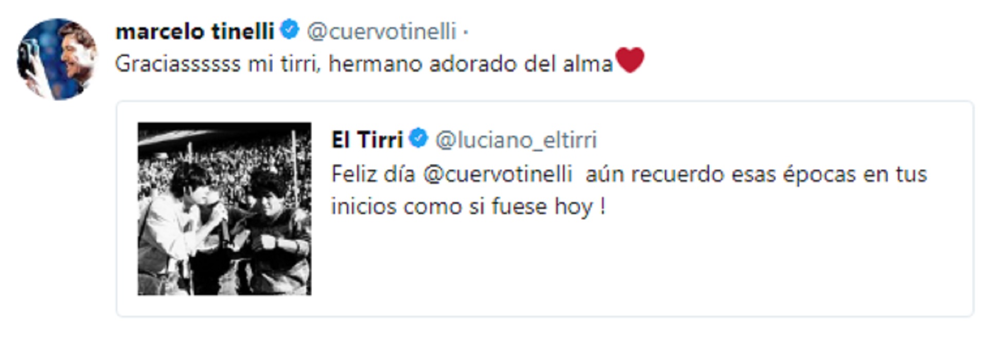 El conductor agradeció el saludo especial de su primo