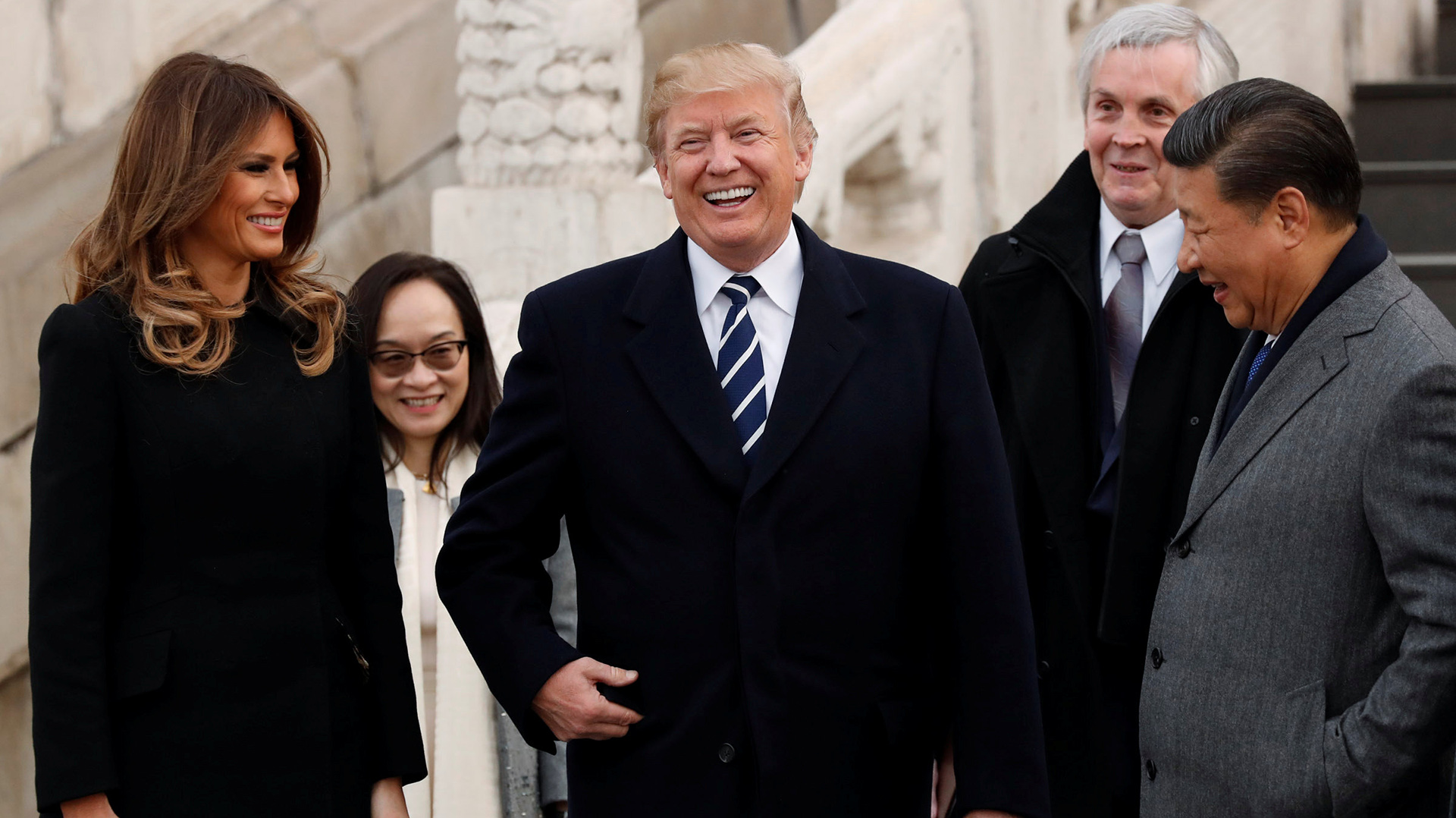 Melania Trump, el presidente Donald Trump y su par chino Xi Jinping (Reuters)
