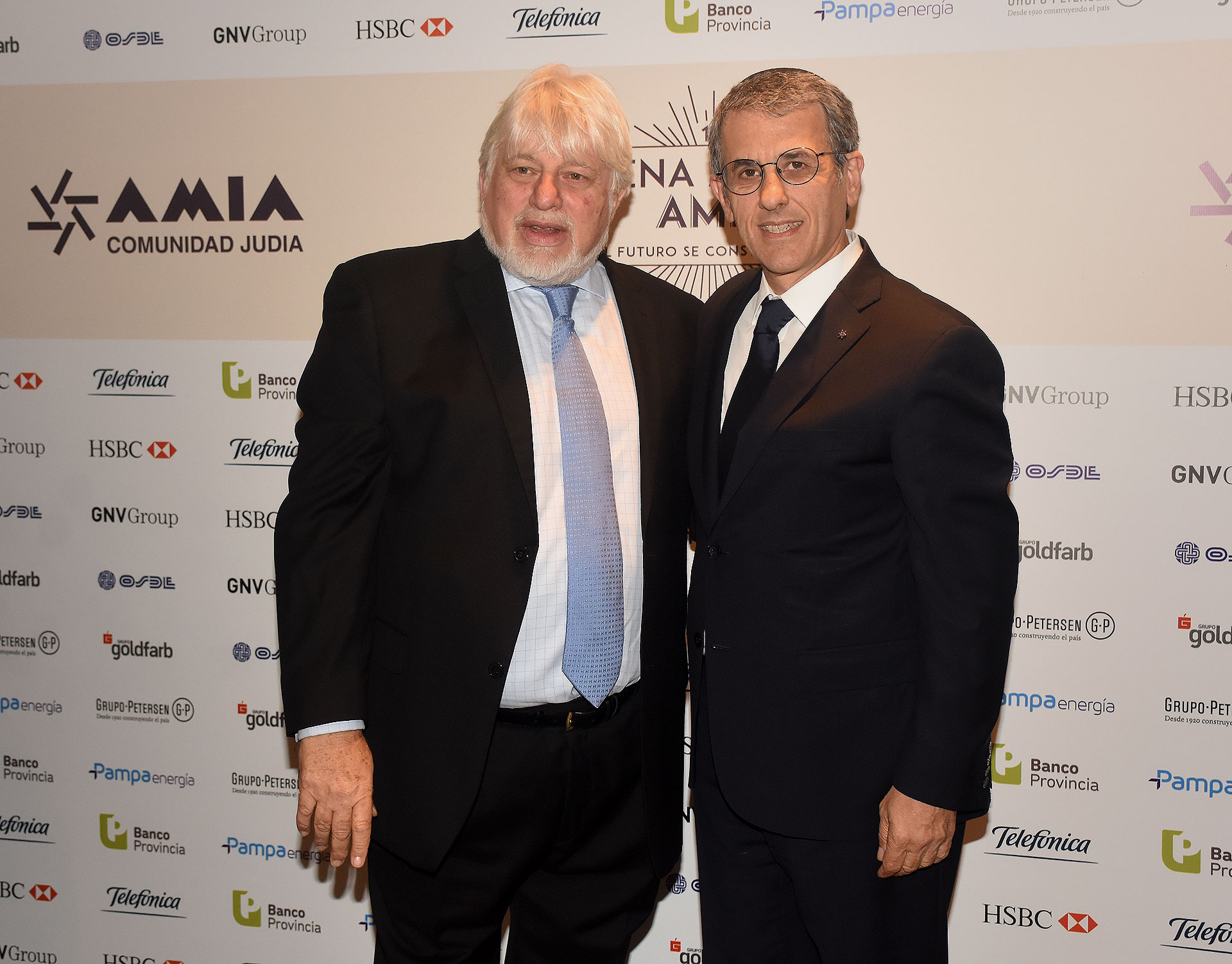 El presidente del Congreso Judío Latinoamericano, Adrián Werthein, y Agustín Zbar