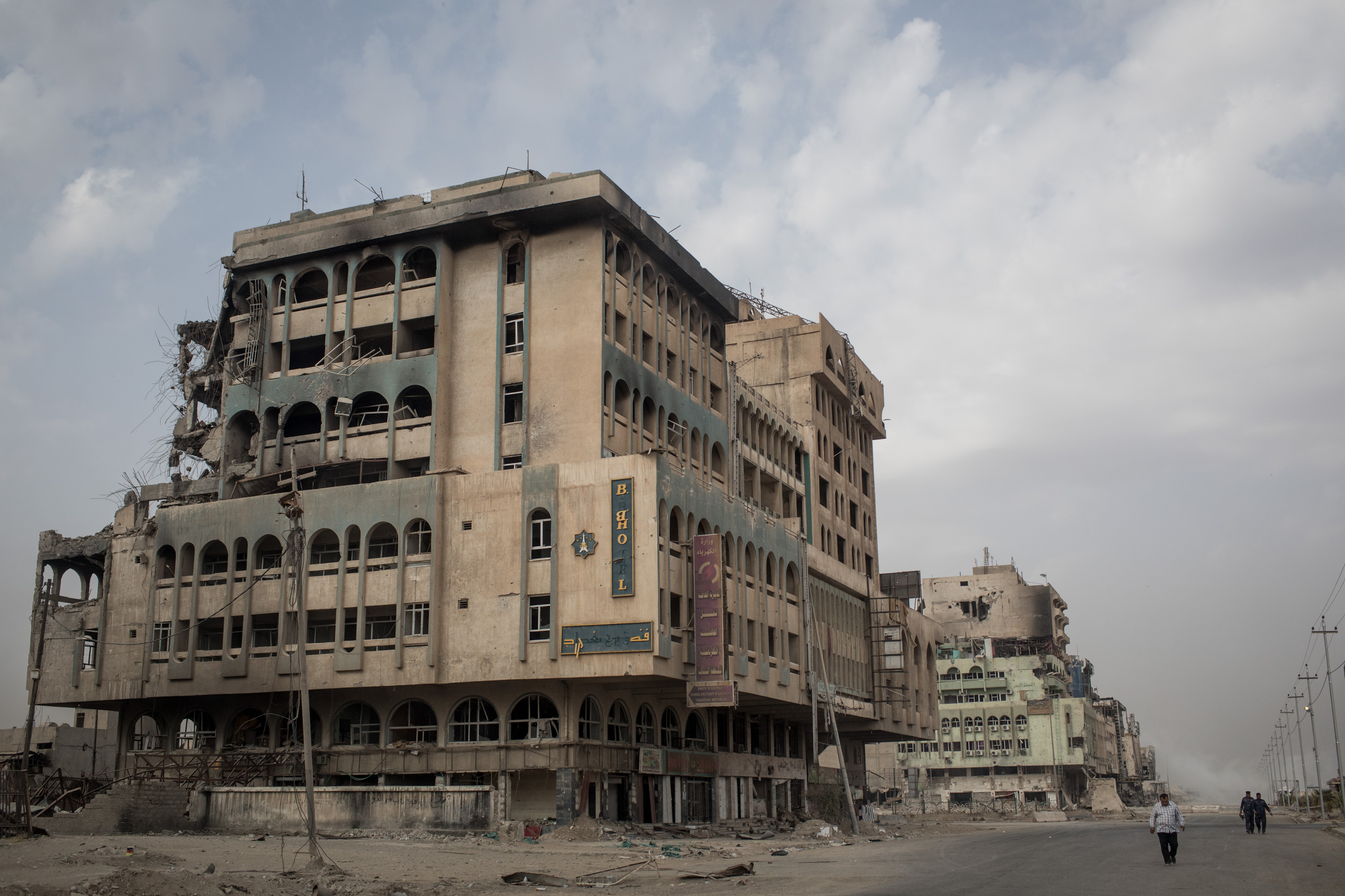 El destruido hotel Baghdad, en la zona oeste de la ciudad (Chris McGrath/Getty Images)