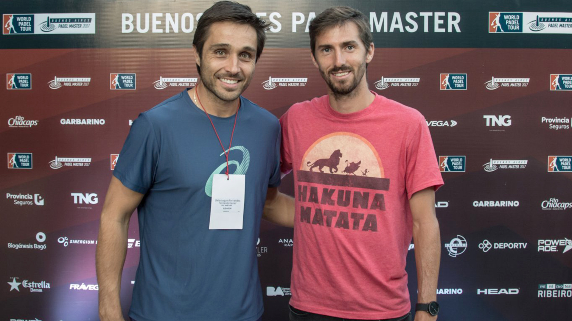 El número 1 del padel, Fernando Belasteguín, con el tenista Andrés Molteni